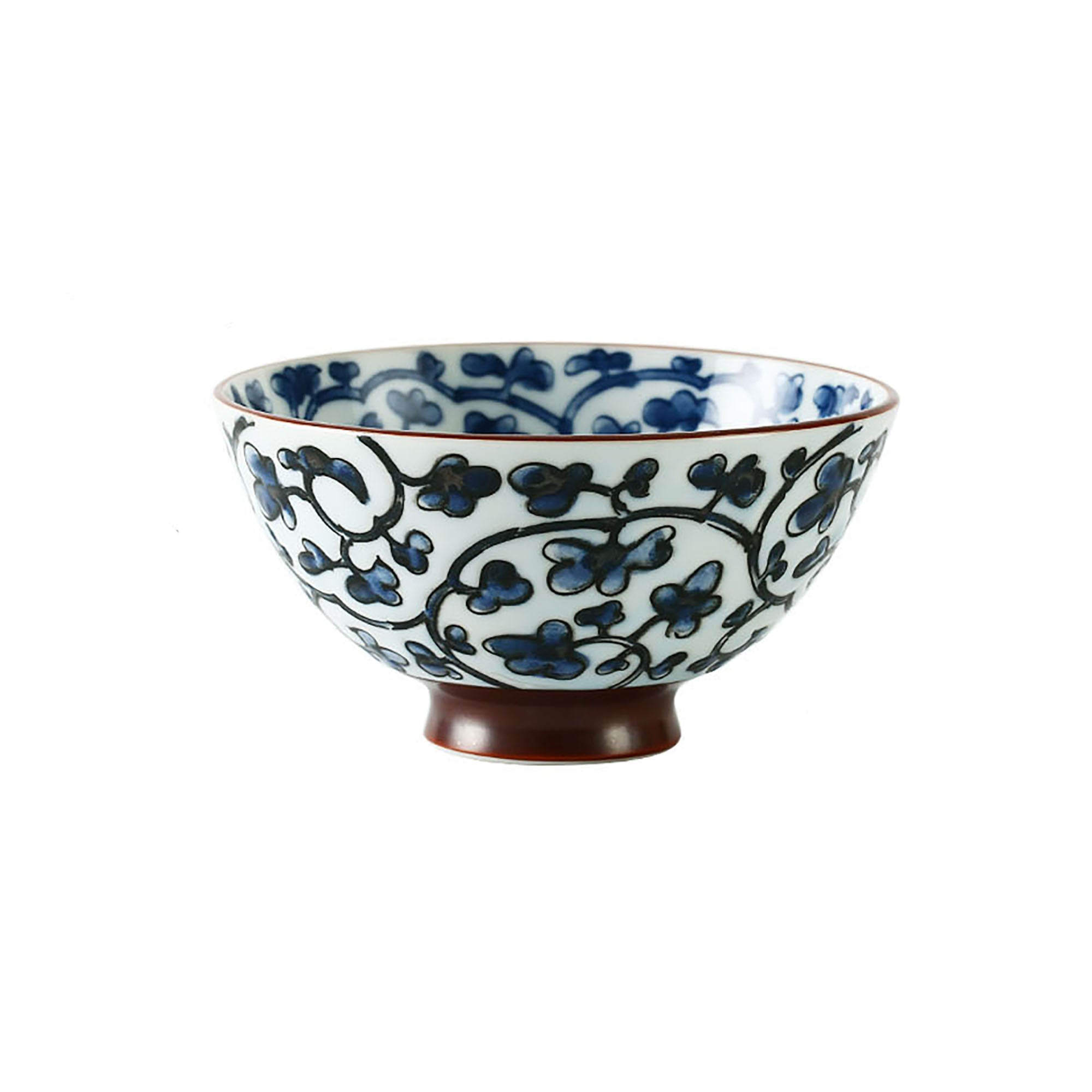 Minoyaki bowl with handcrafted design