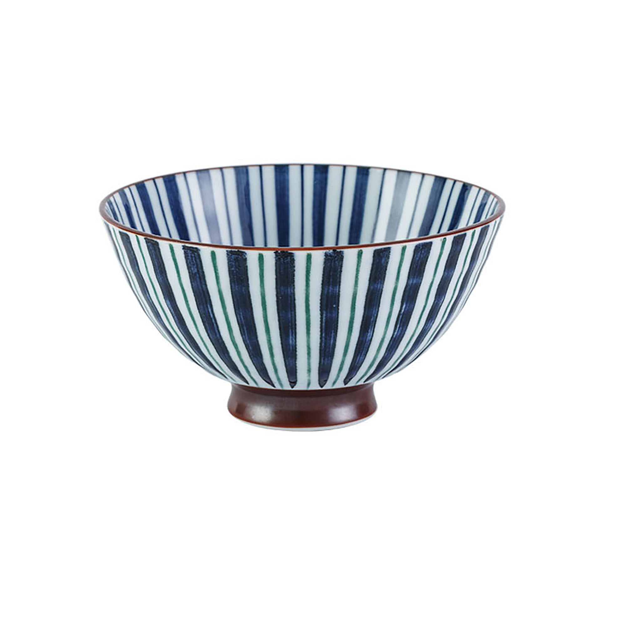 Minoyaki bowl with handcrafted design