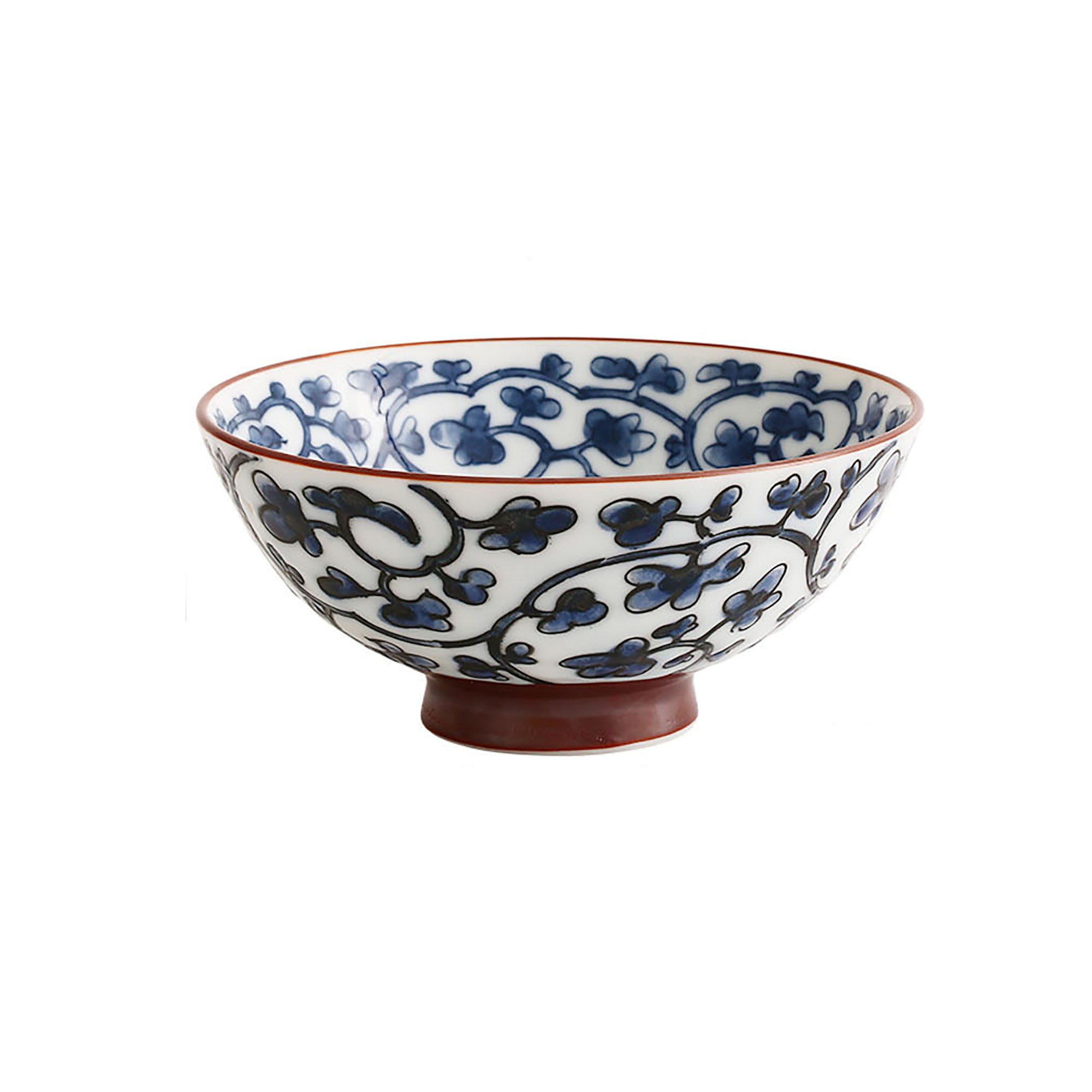 Minoyaki bowl with handcrafted design