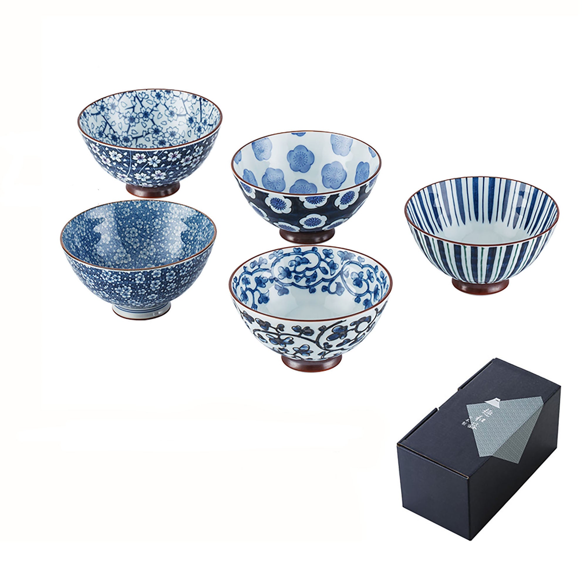 Minoyaki bowl with handcrafted design