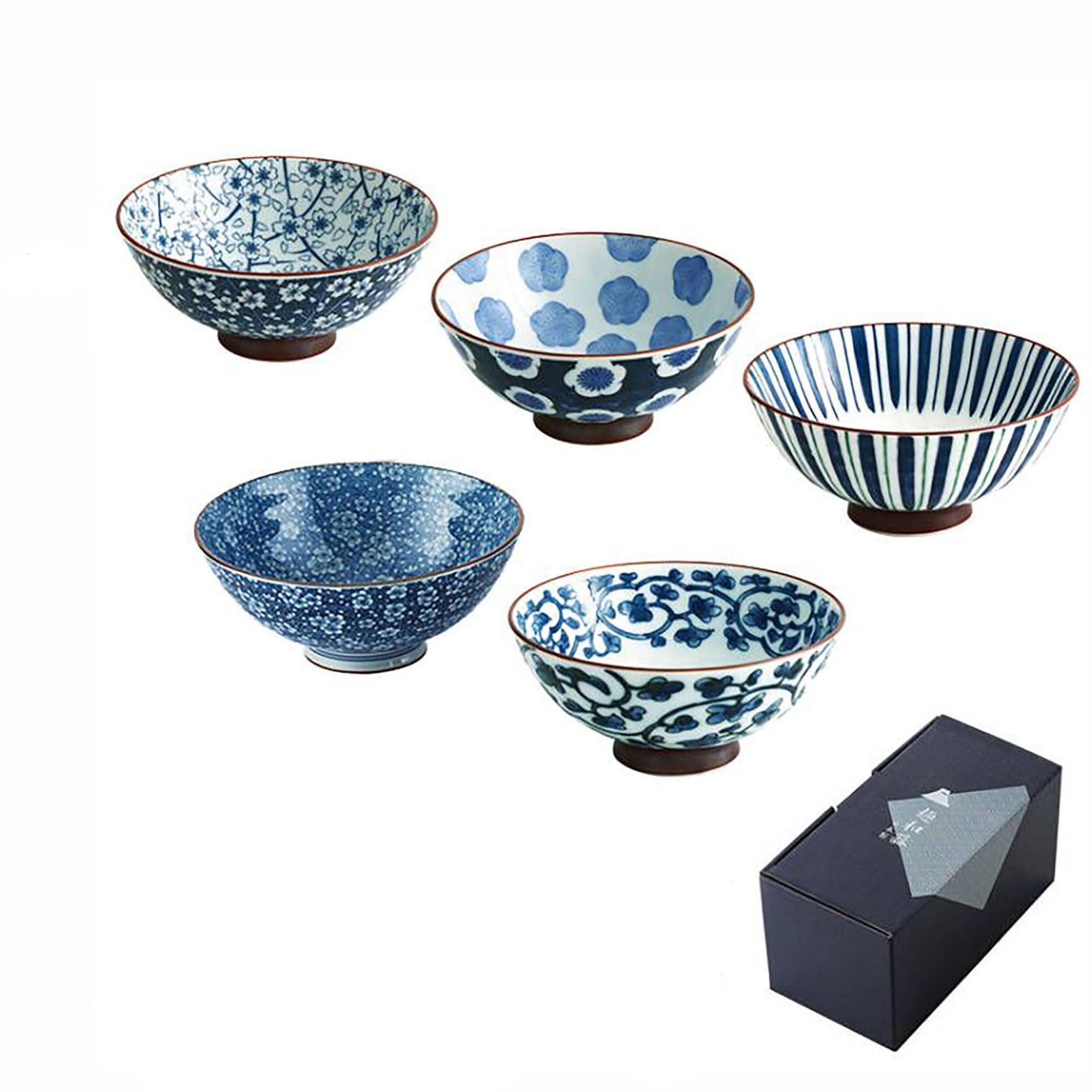 Minoyaki bowl with handcrafted design