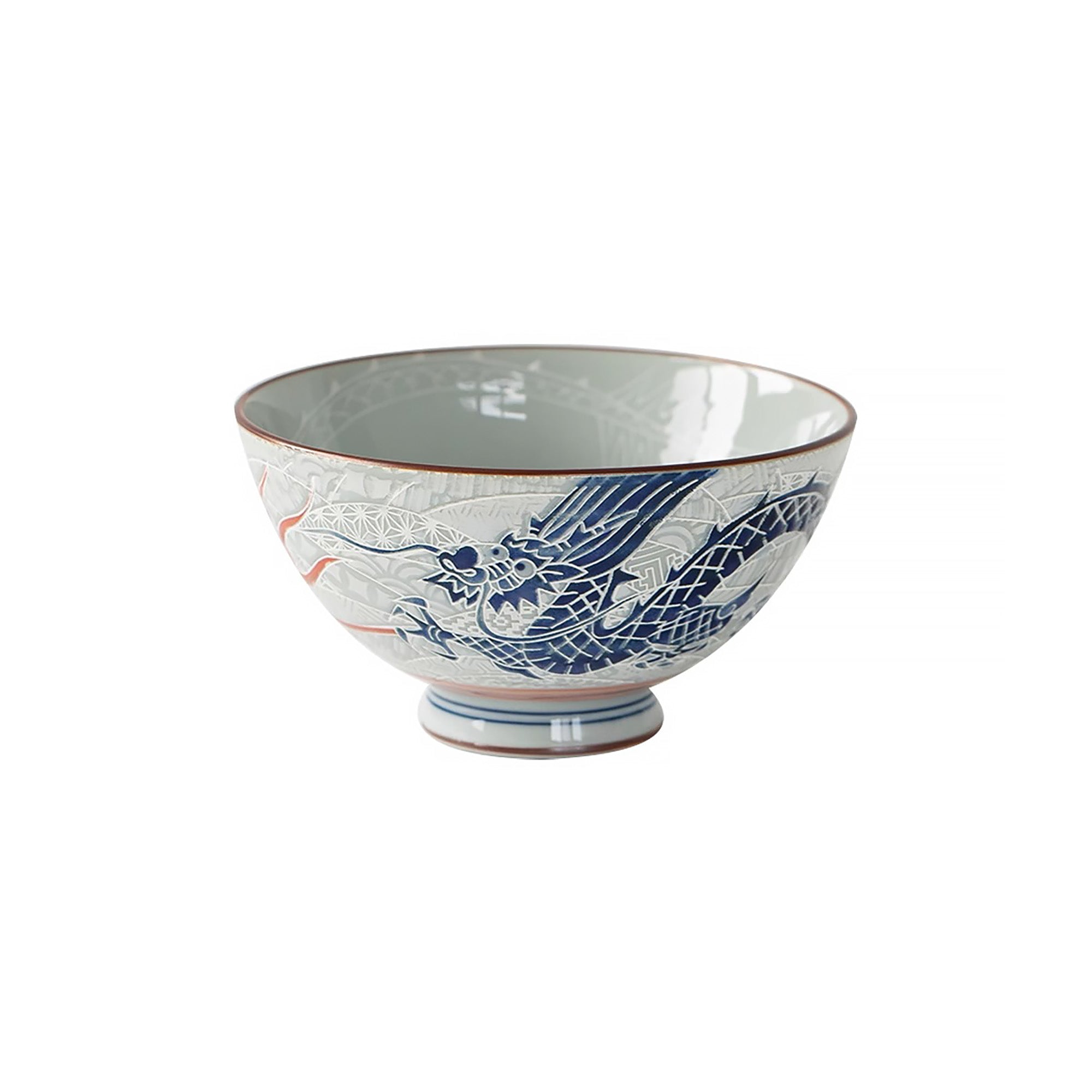 Bol Mino-yaki avec motif bonheur en relief
