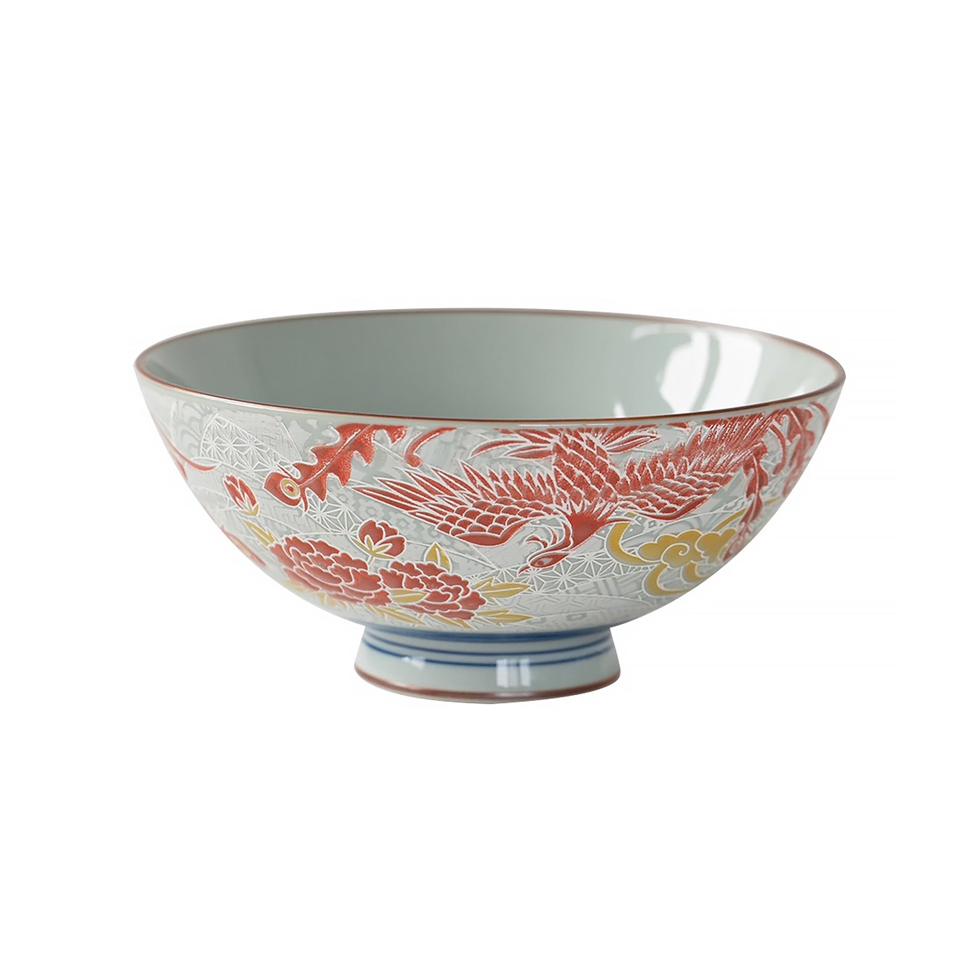 Bol Mino-yaki avec motif bonheur en relief