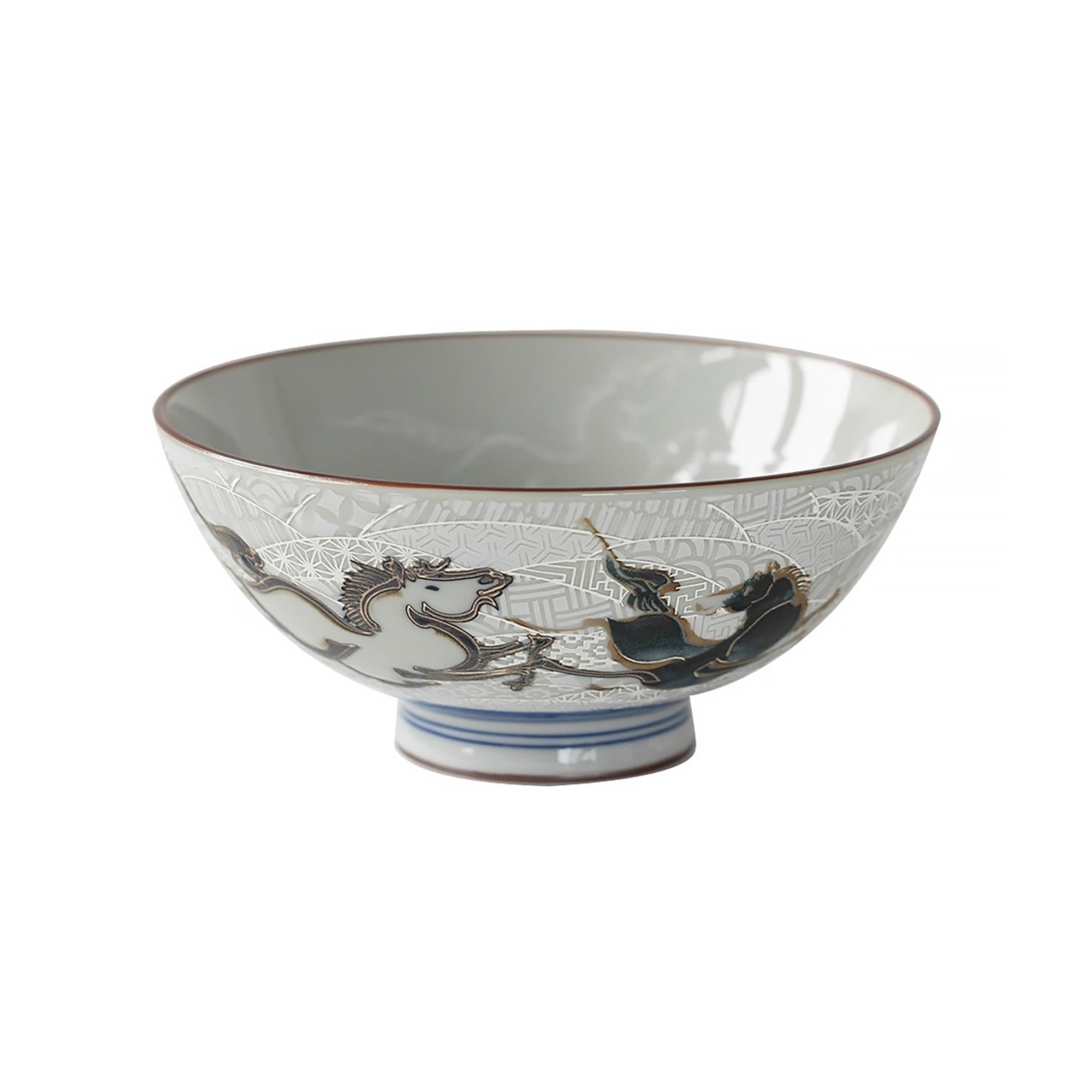 Bol Mino-yaki avec motif bonheur en relief