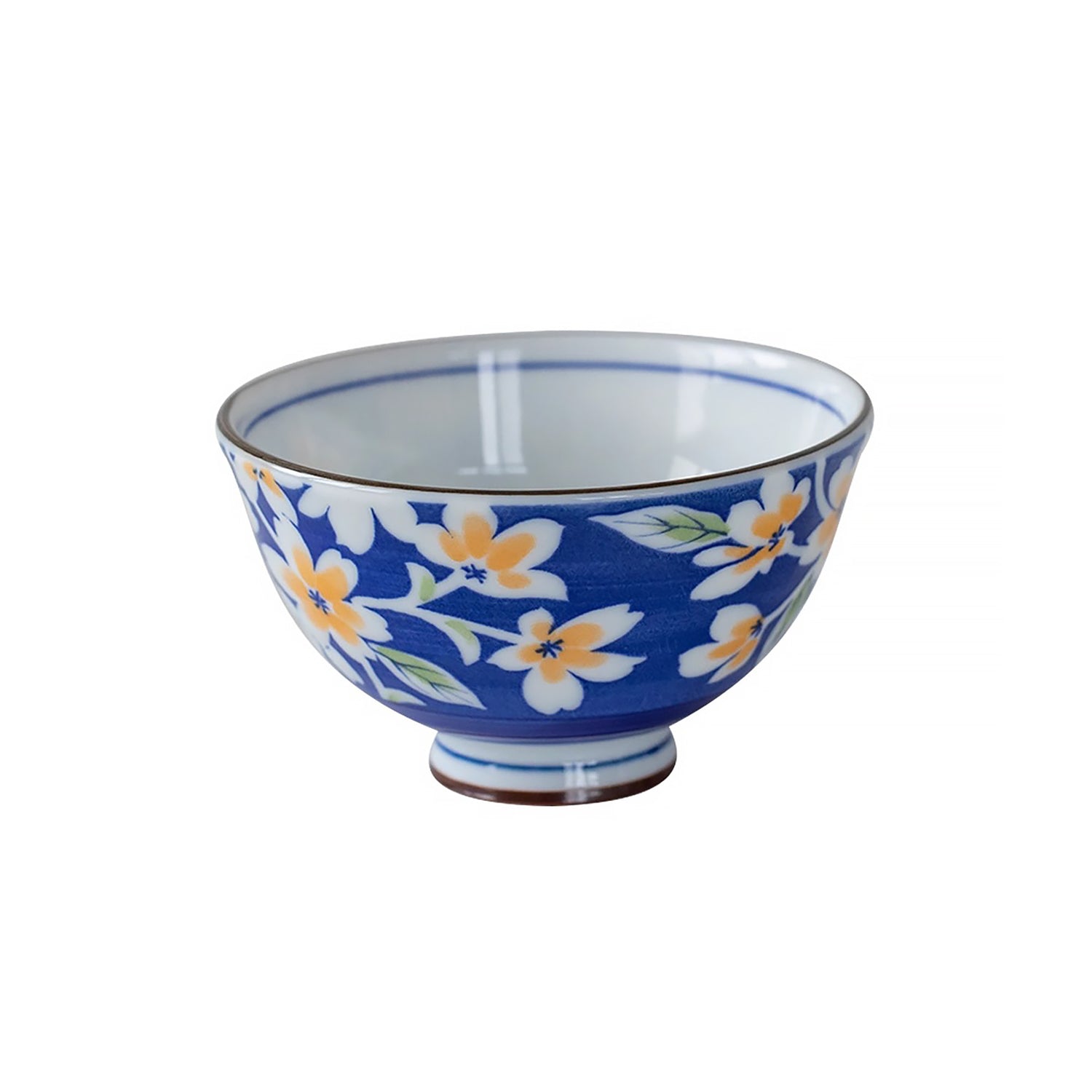 Bol en céramique Minoyaki avec motif floraux