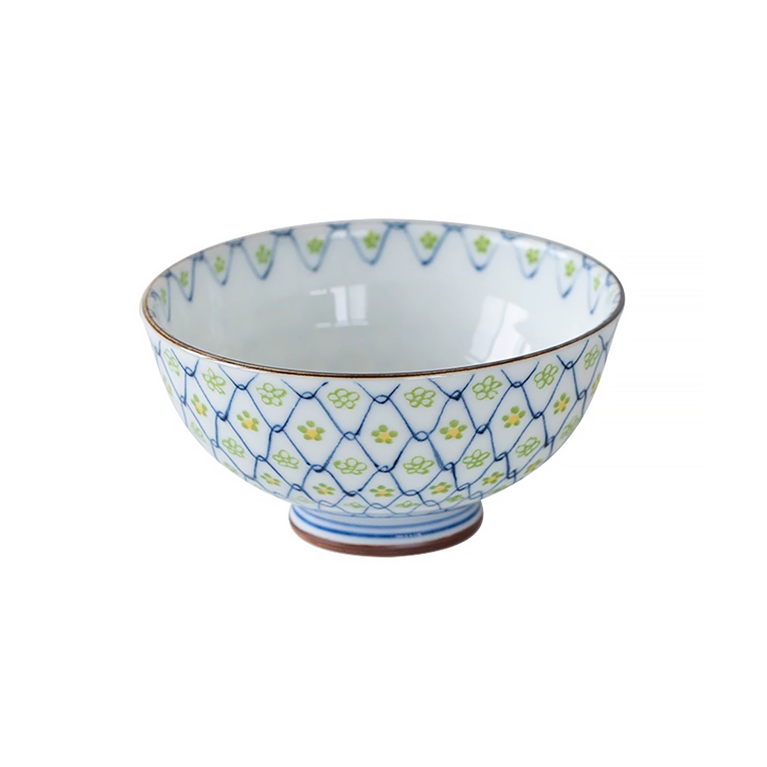 Bol en céramique Minoyaki avec motif floraux