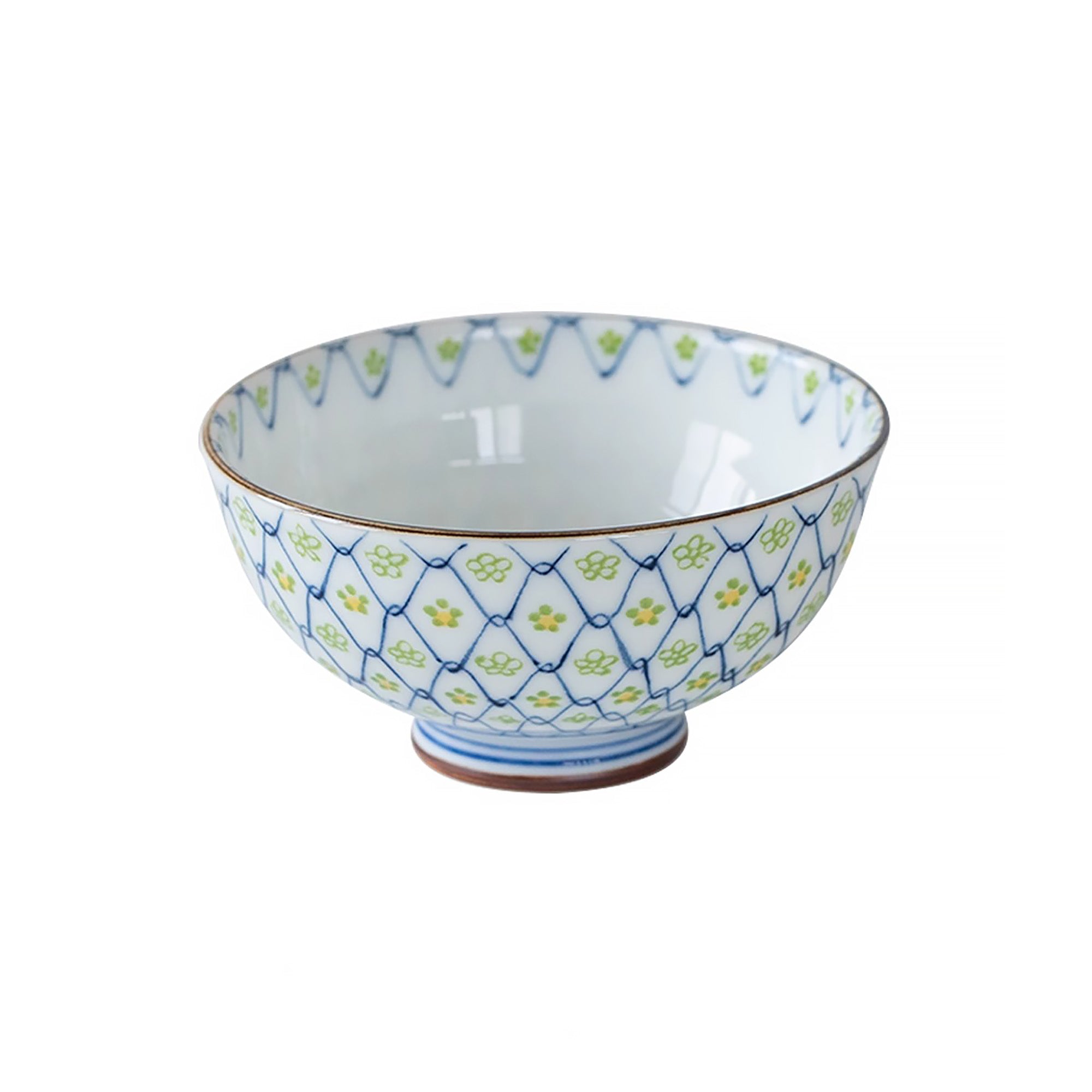 Bol en céramique Minoyaki avec motif floraux