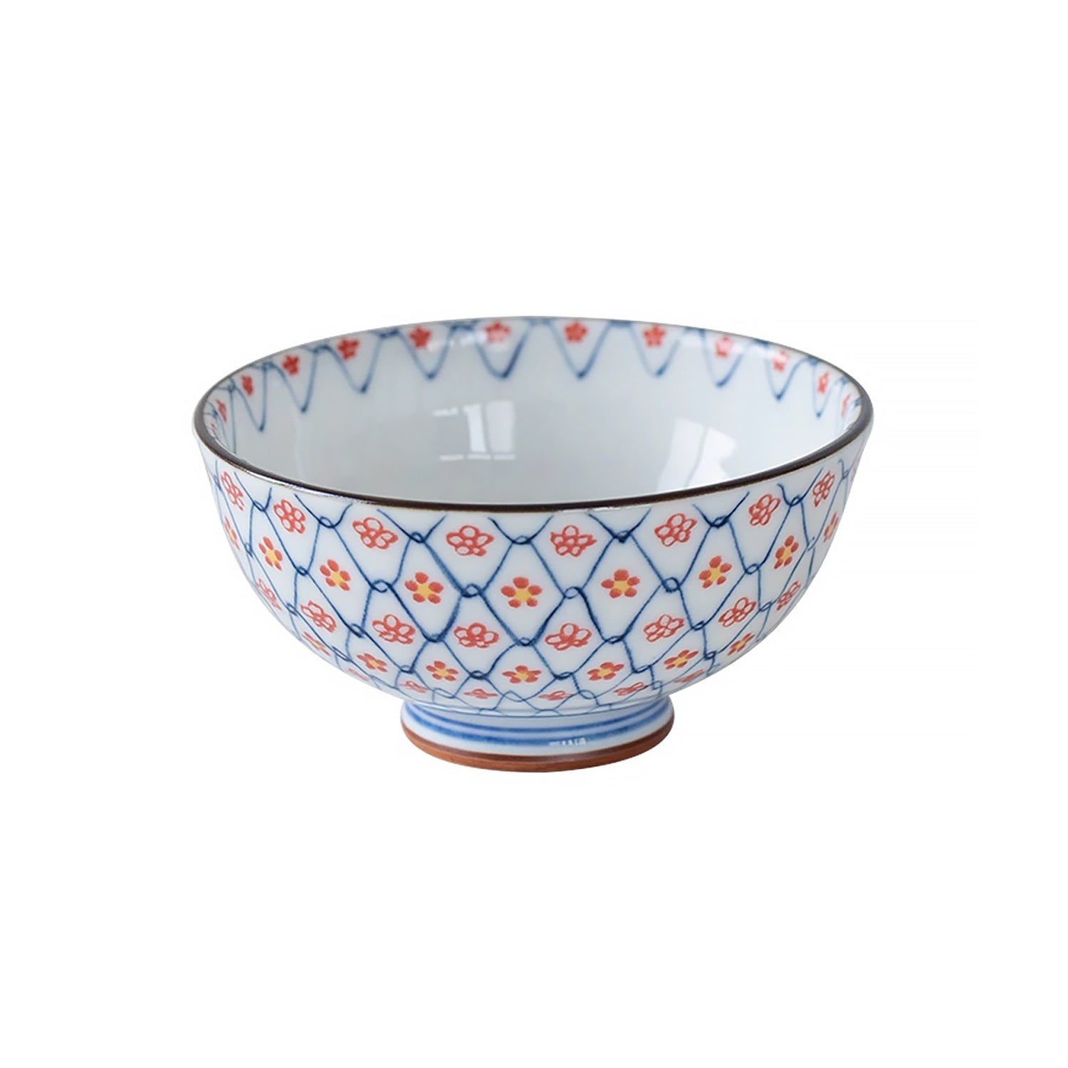 Bol en céramique Minoyaki avec motif floraux