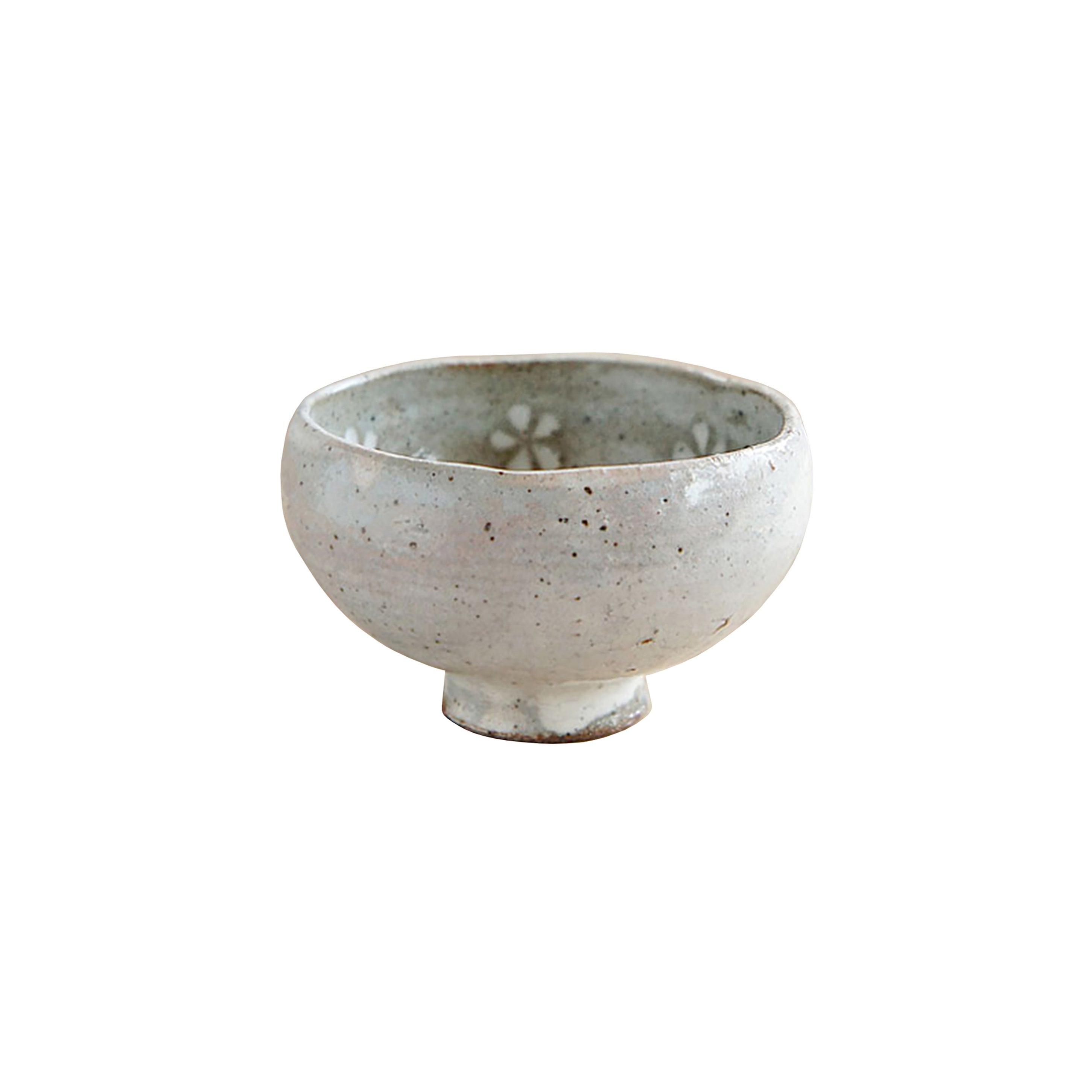 Bol Ginpo Mishima avec motif floral