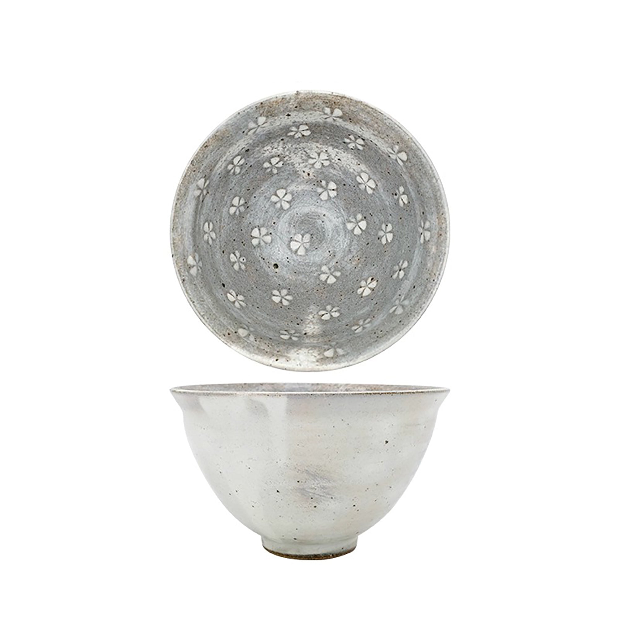 Bol Ginpo Mishima avec motif floral