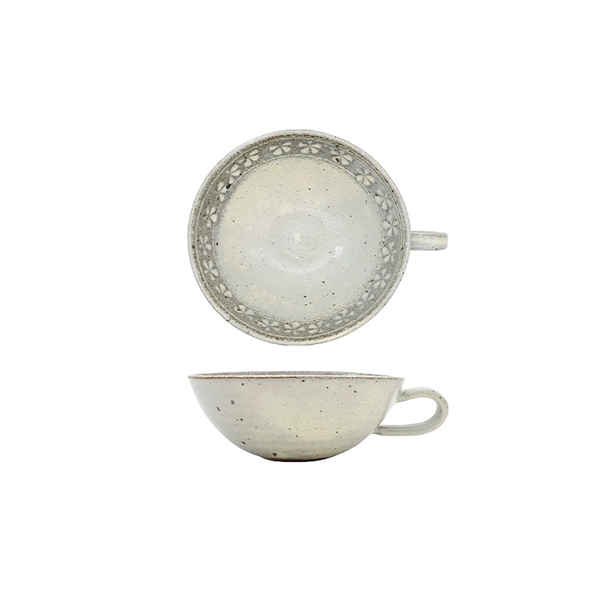 Bol Ginpo Mishima avec motif floral