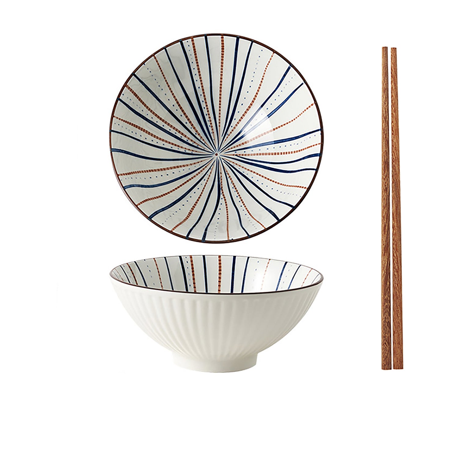 Japanese Retro Style Ceramic Ramen Bowl