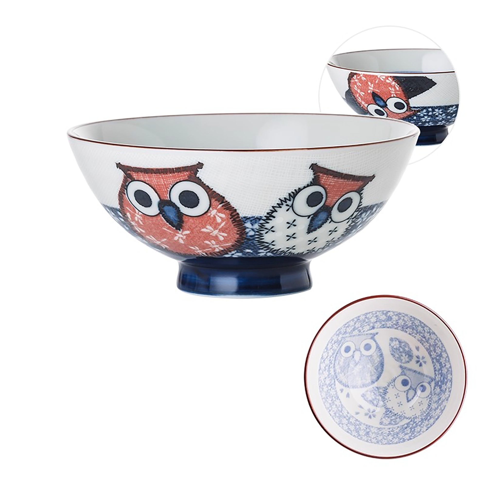 Bols à riz avec mignon dessin Hibou