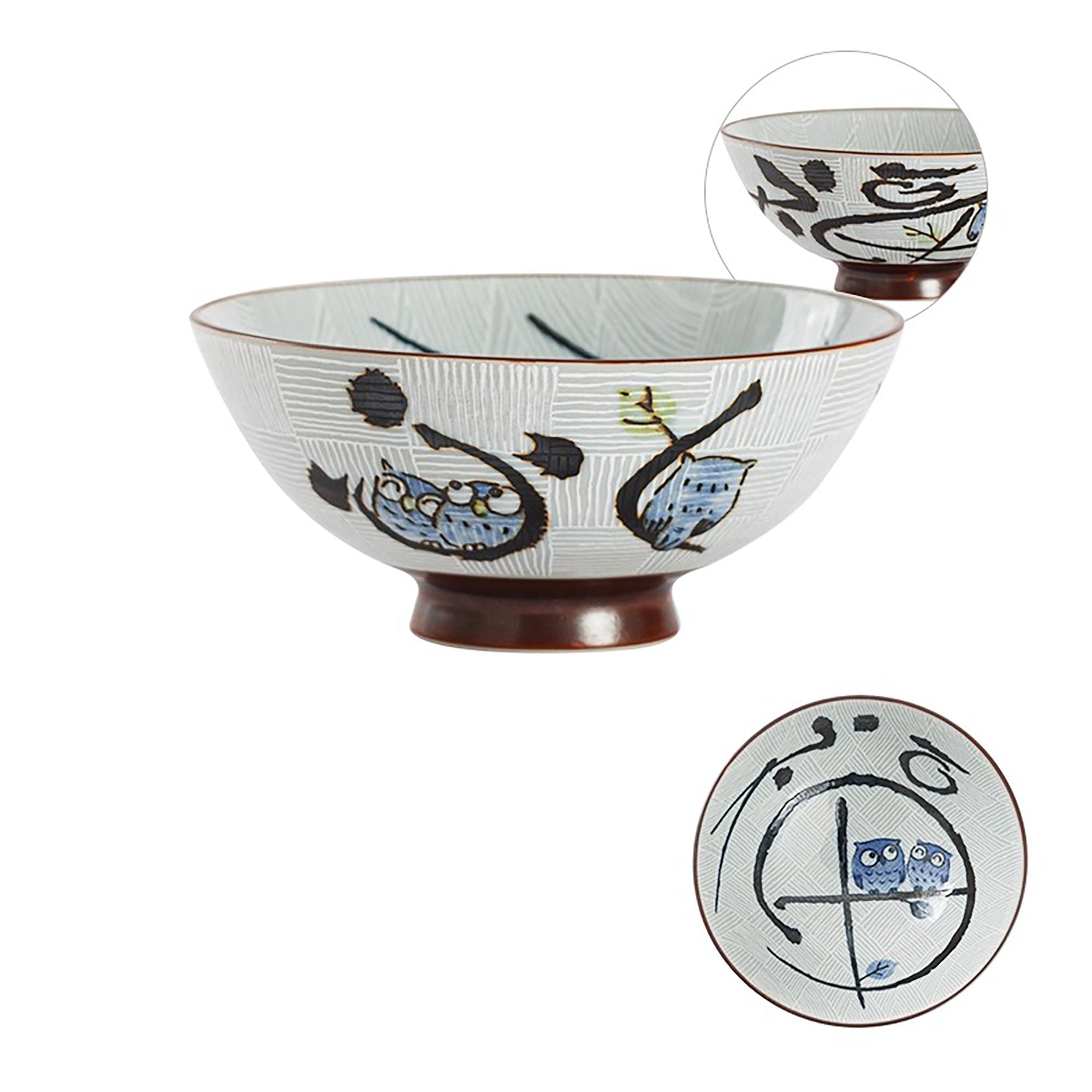 Bols à riz avec mignon dessin Hibou