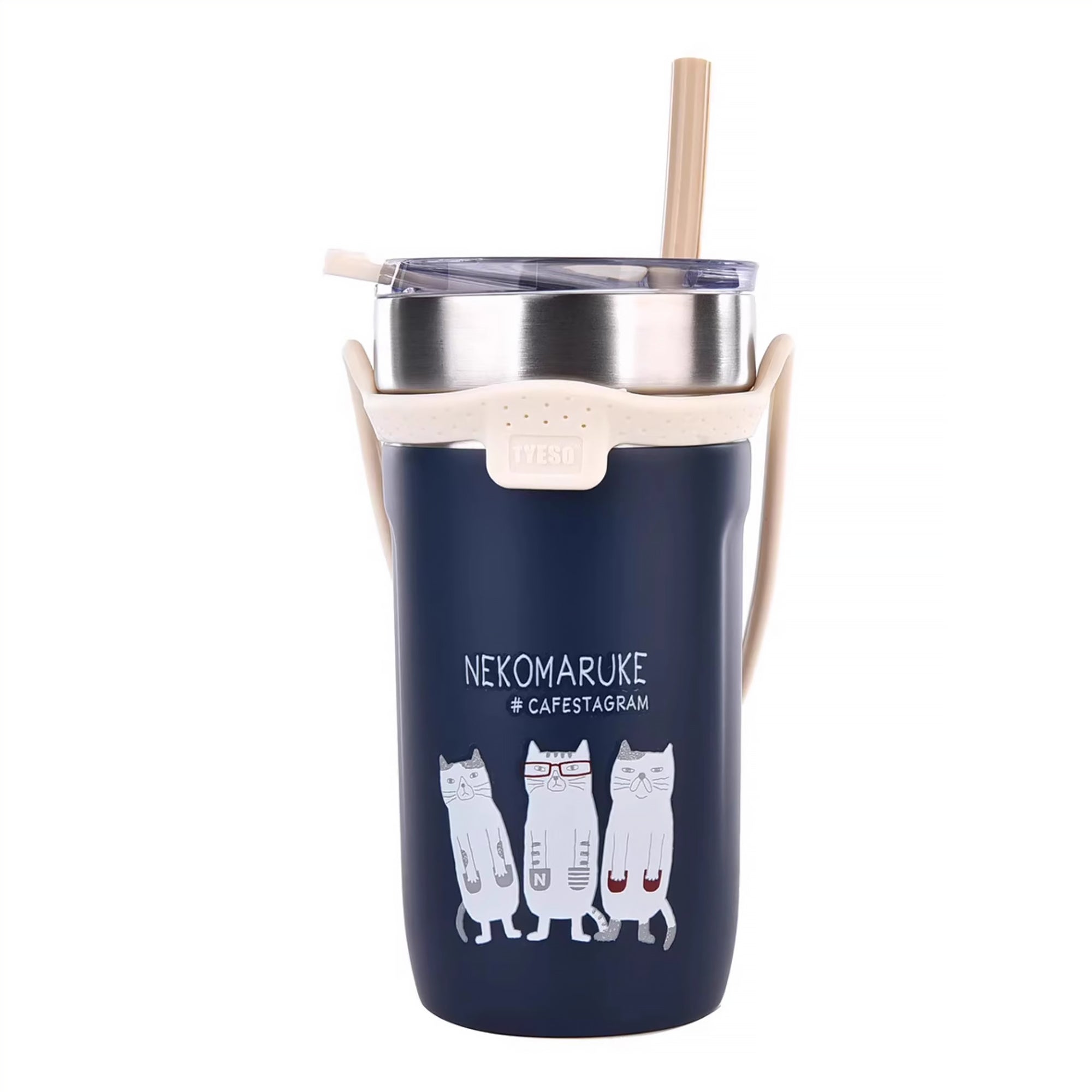 Bouteille isotherme Kusuguru avec paille