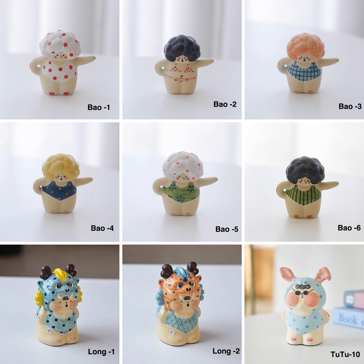 Figurine poupée artisanale en céramique faite à la main