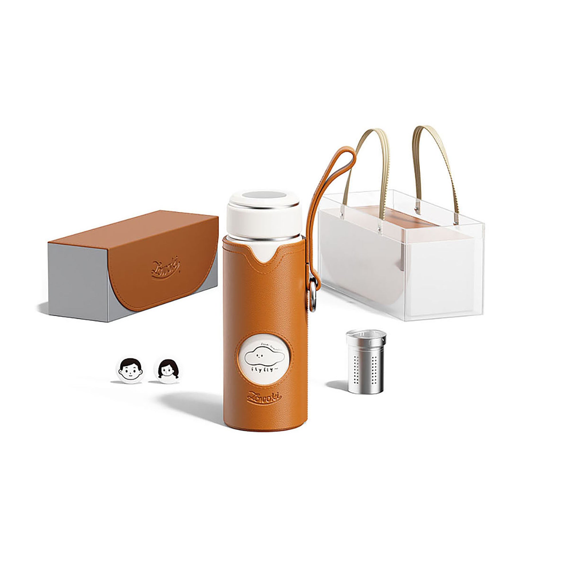 Isolierflasche mit doppeltem Tee-Ei