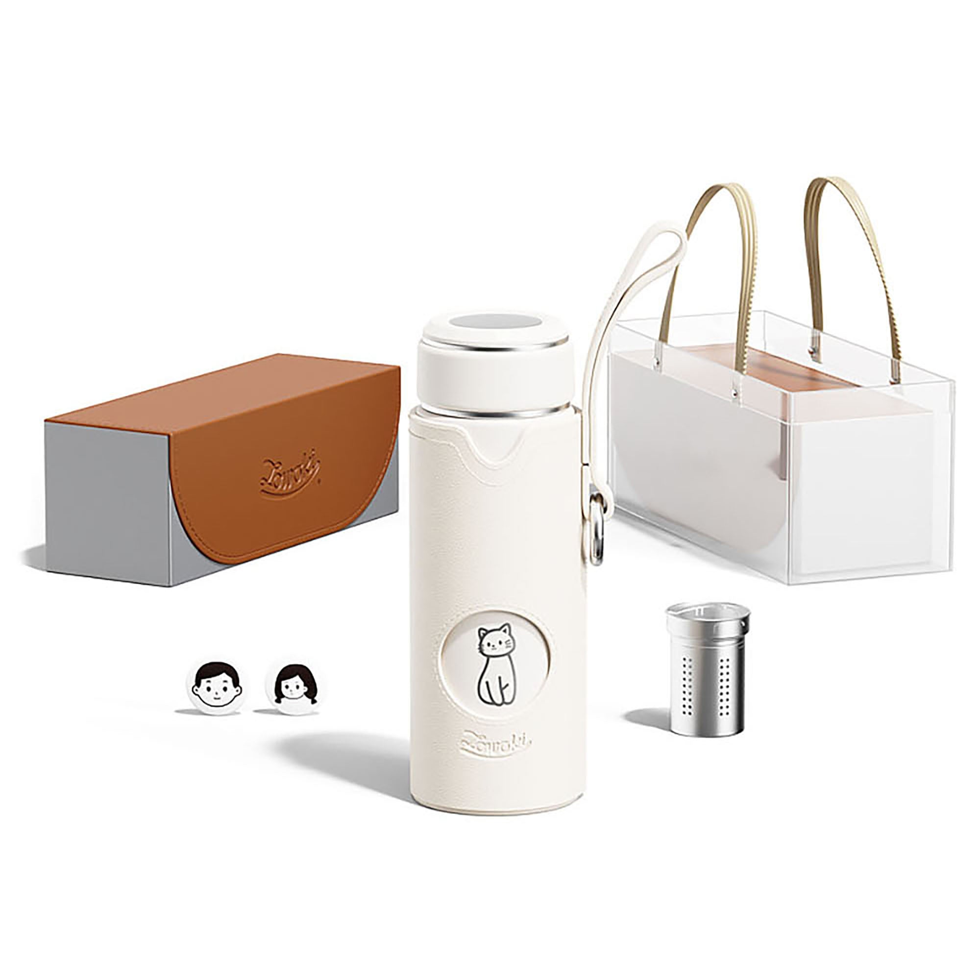 Isolierflasche mit doppeltem Tee-Ei