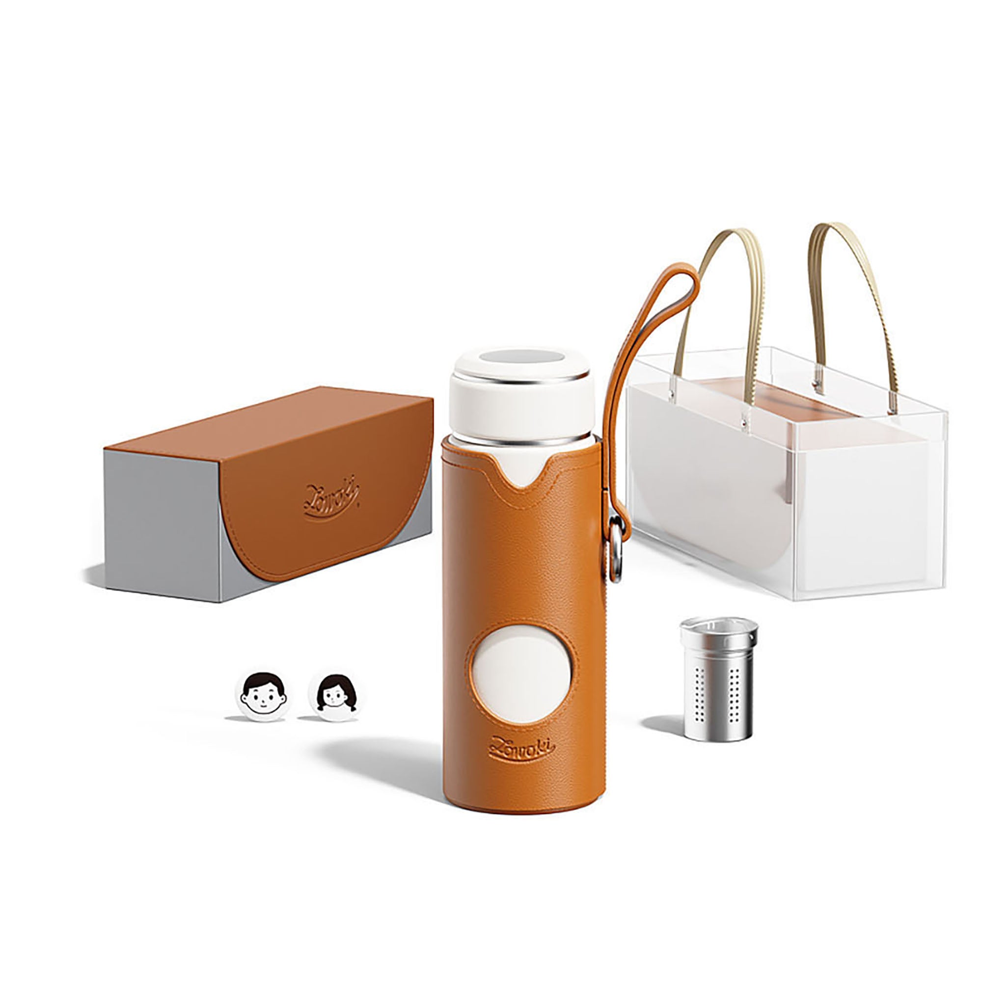 Isolierflasche mit doppeltem Tee-Ei