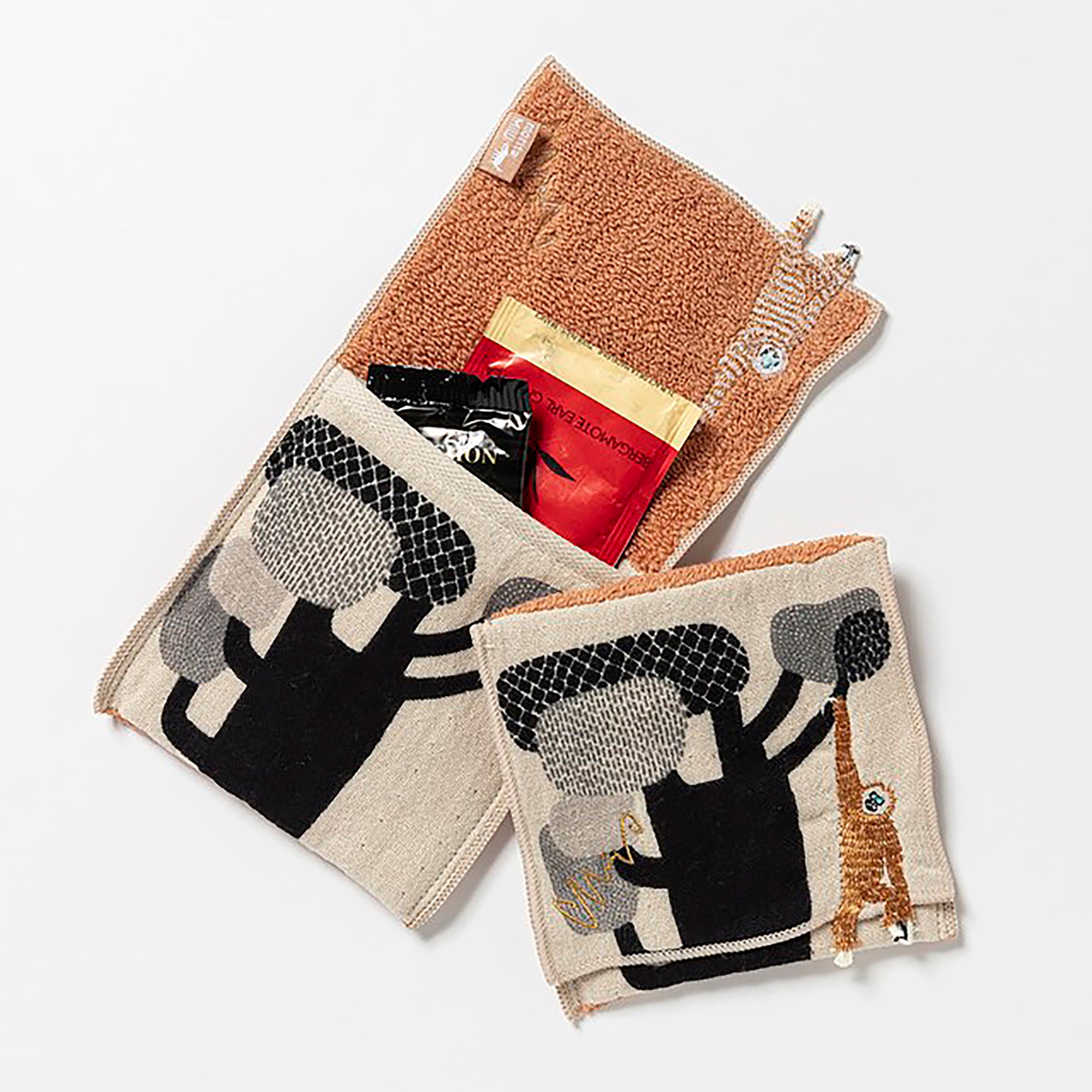 Serviette japonaise en coton brodé Morita MiW