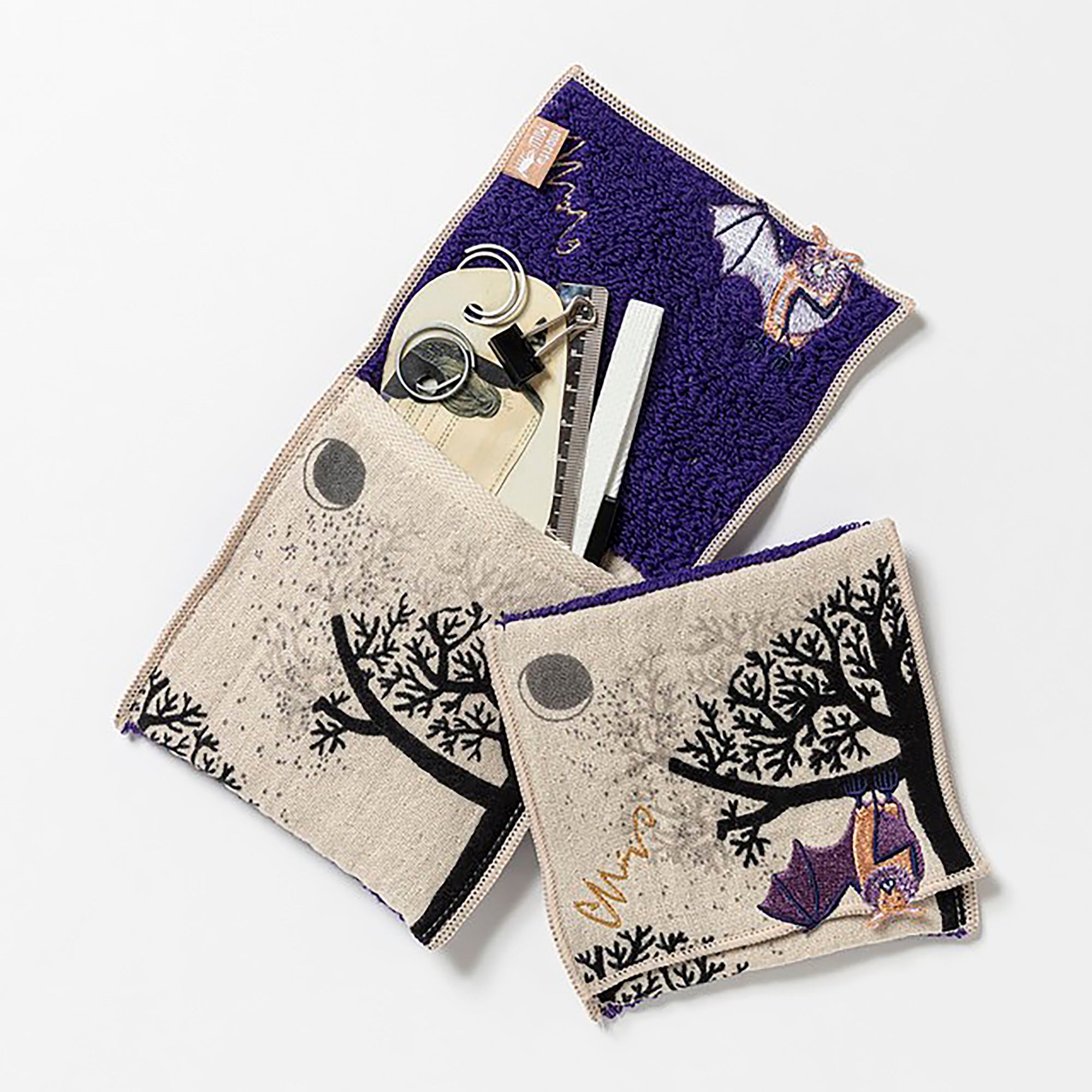 Serviette japonaise en coton brodé Morita MiW