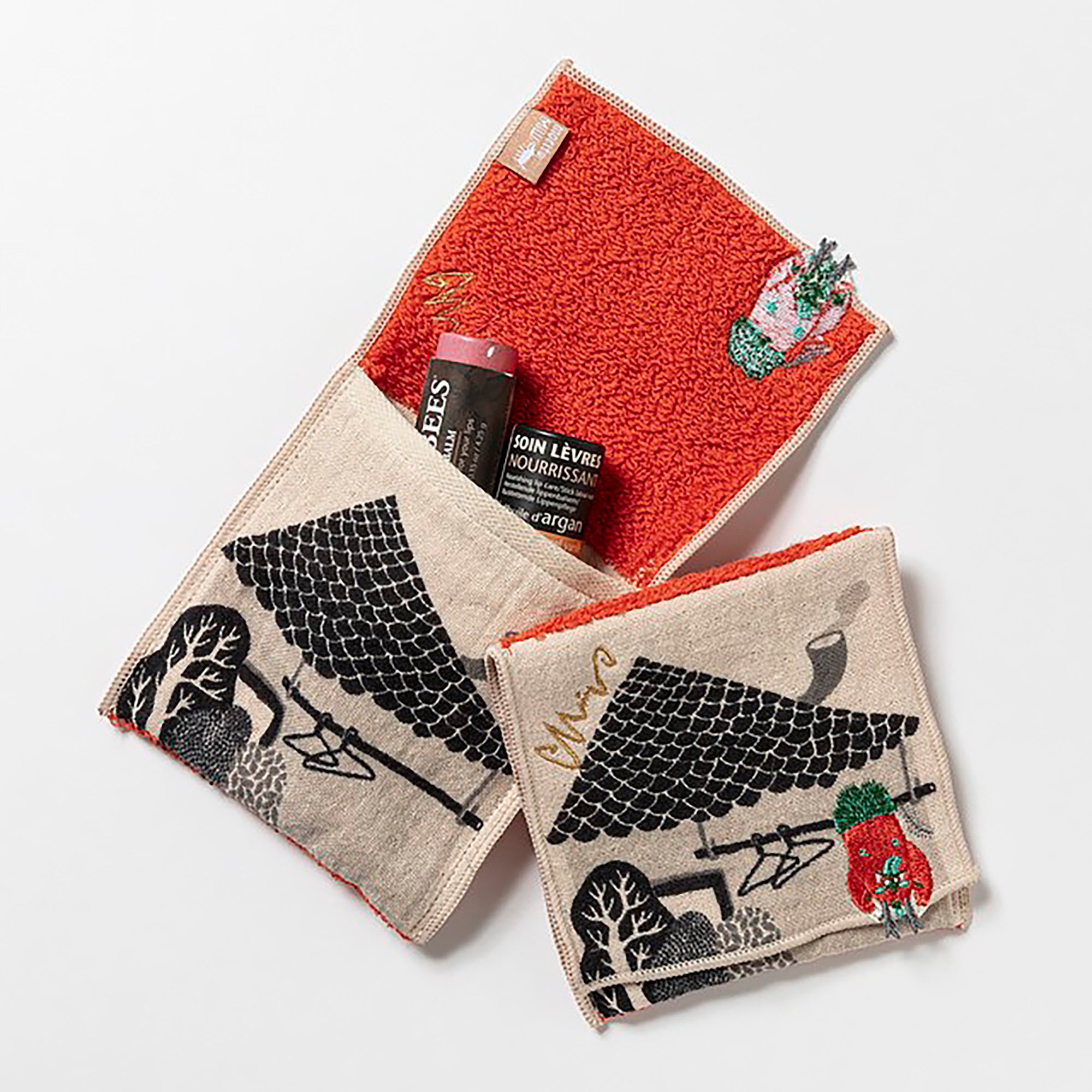 Serviette japonaise en coton brodé Morita MiW
