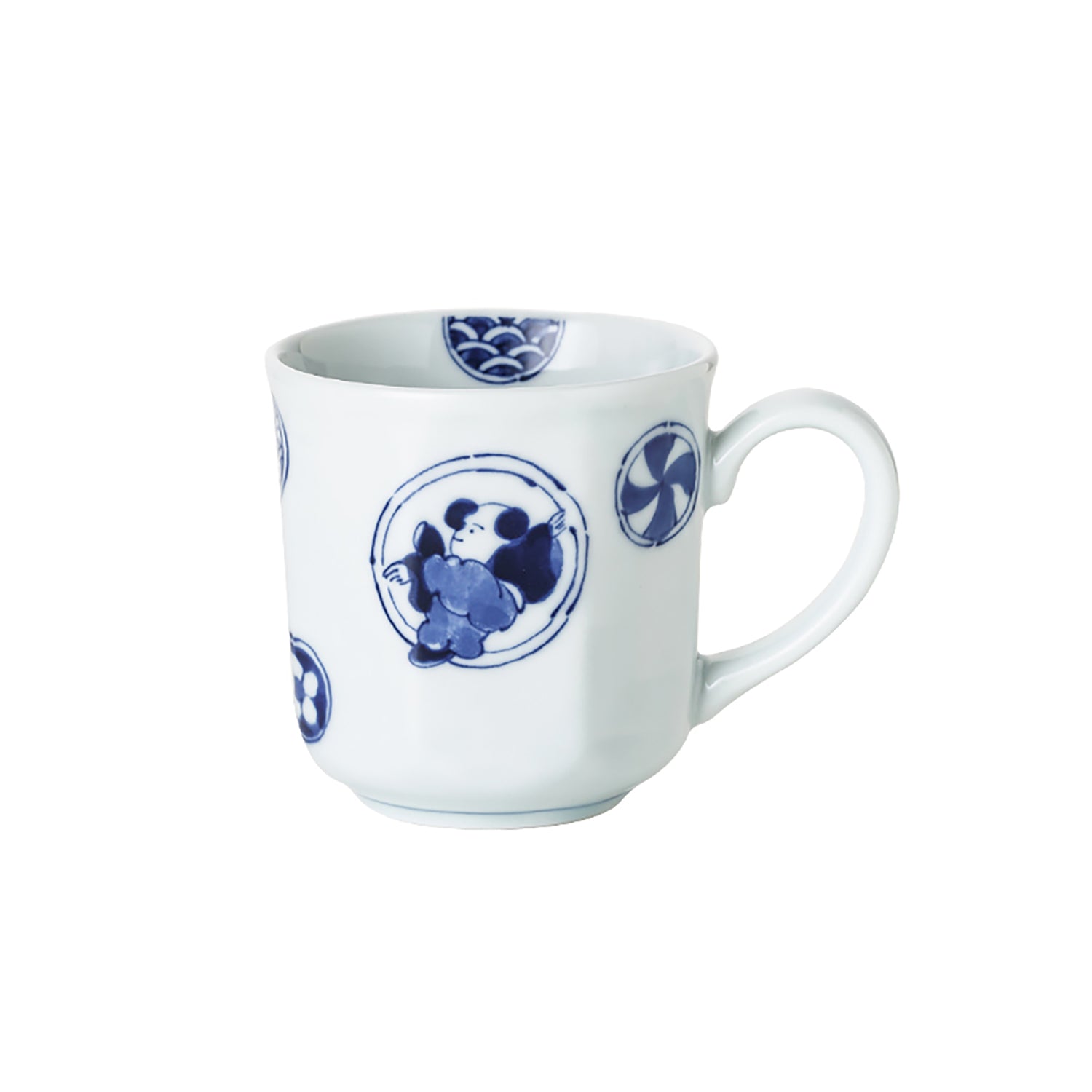 Tasse en céramique Arita bleu et blanc