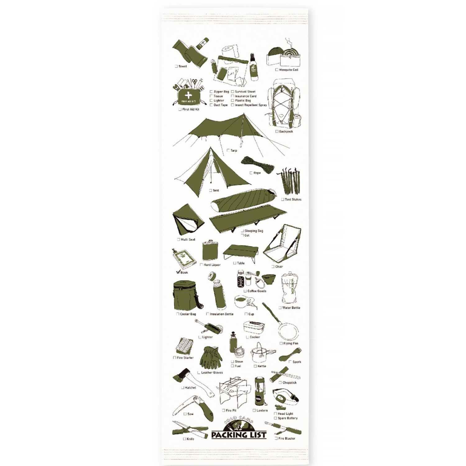 Serviette japonaise longue en coton Kontex