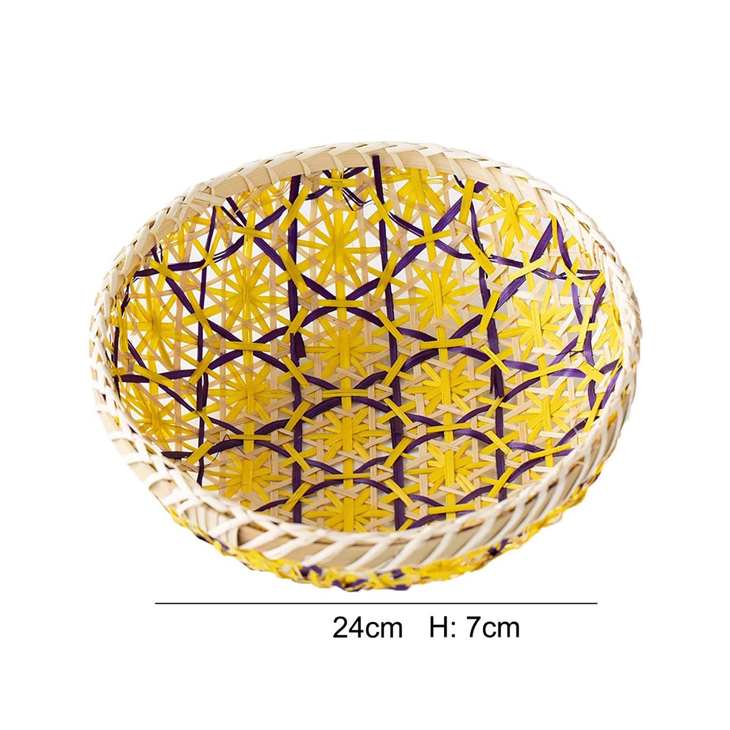 Panier rond en rotin fait main