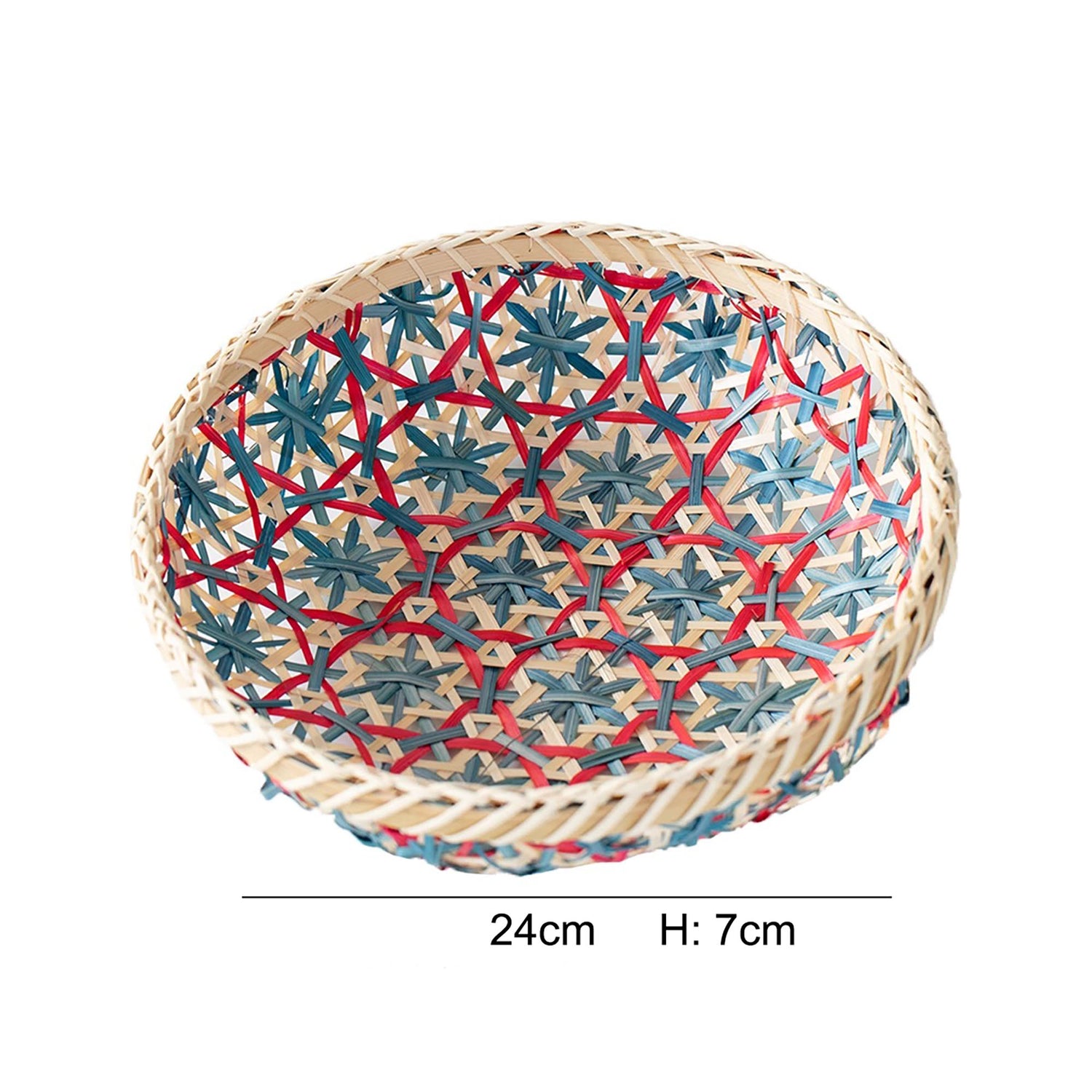 Panier rond en rotin fait main