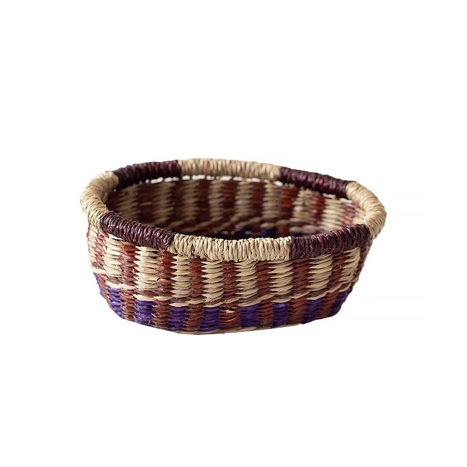 Panier tressé en herbier marin naturel