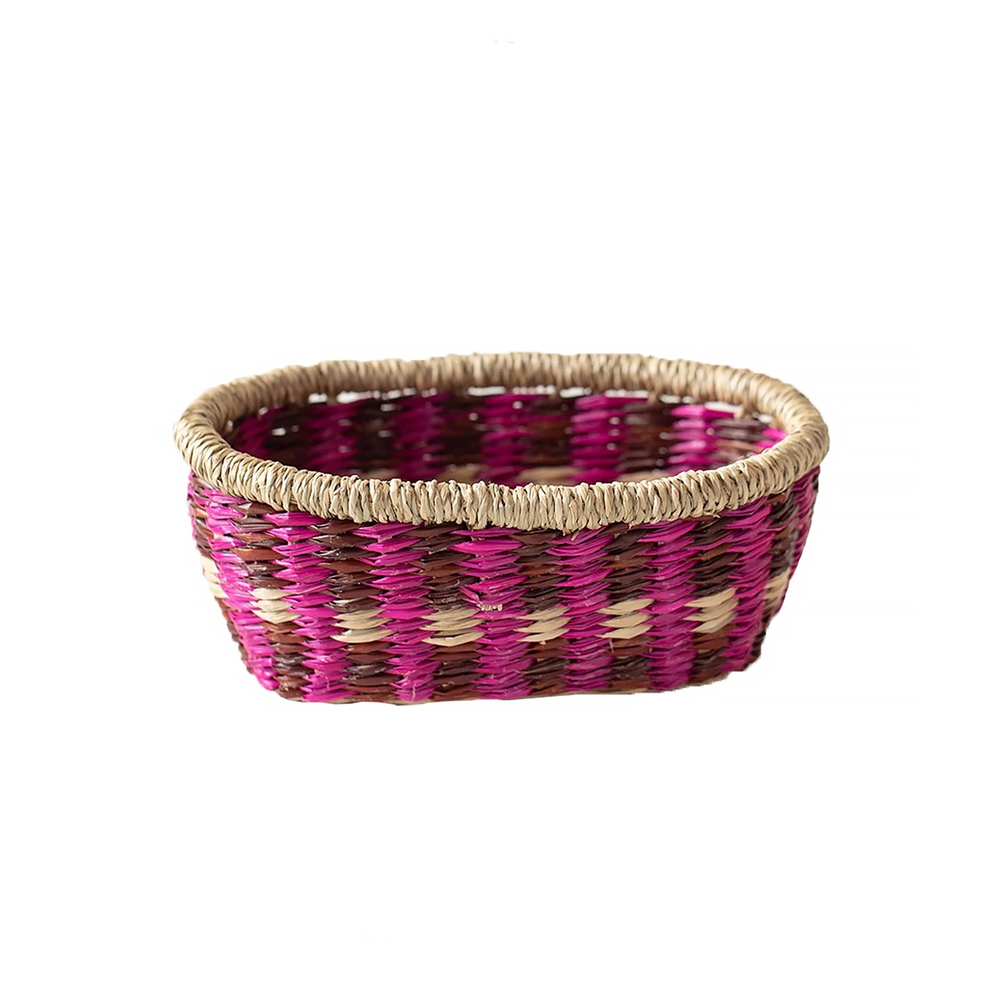 Panier tressé en herbier marin naturel