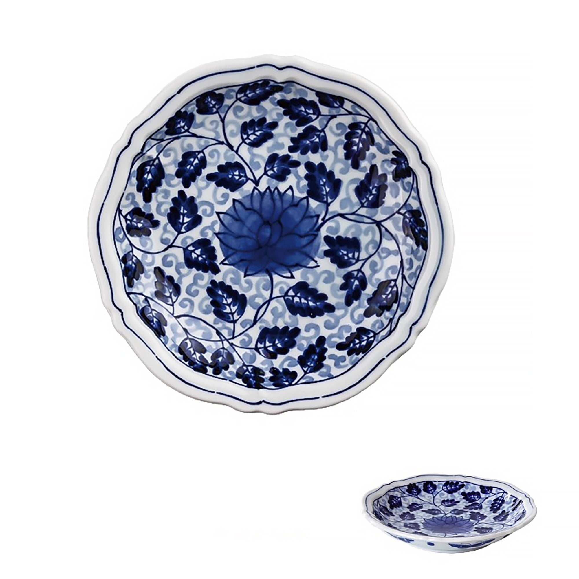 Assiette ronde à motifs floraux Rintrindo