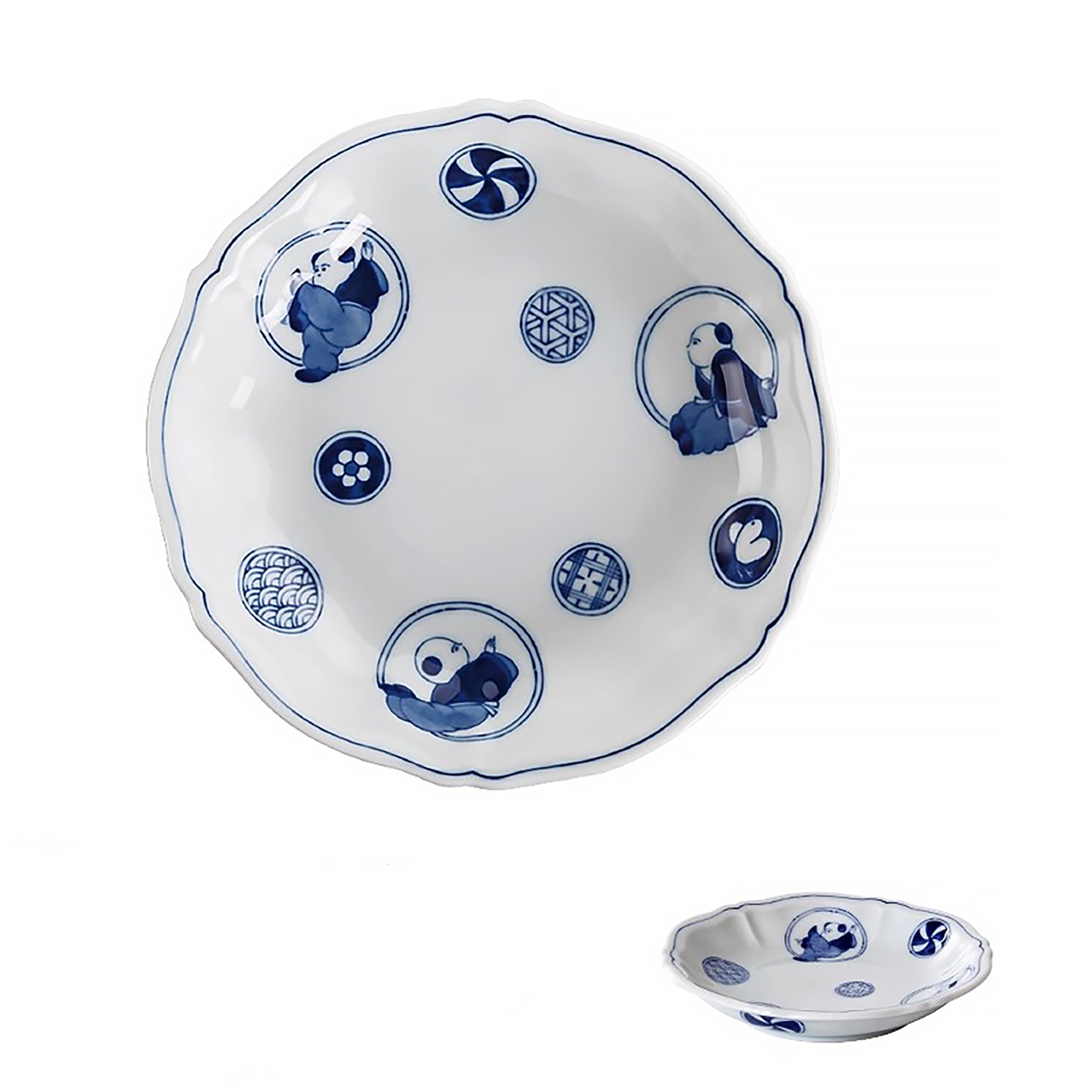 Assiette ronde à motifs floraux Rintrindo