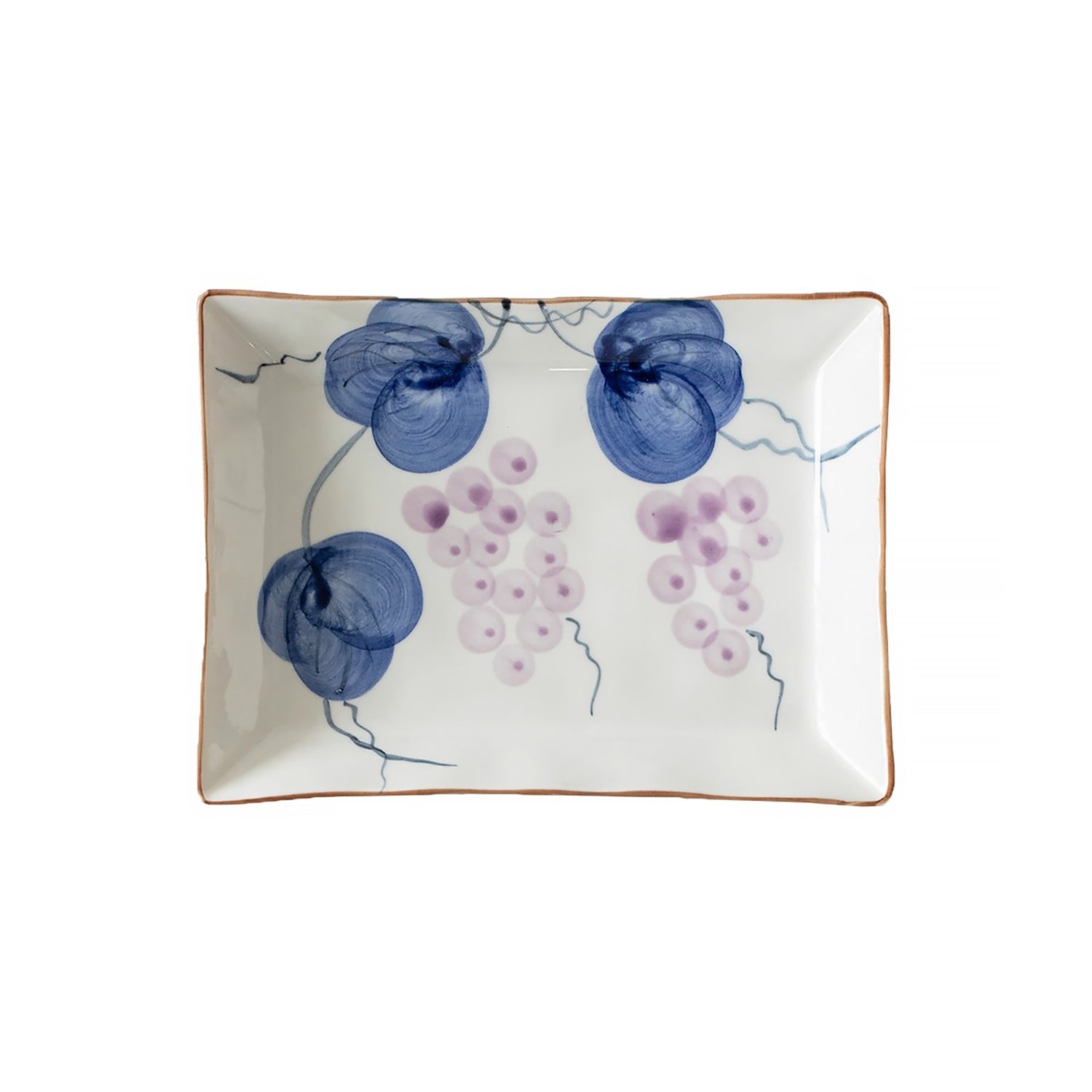 Assiette rectangulaire en céramique Minoyaki