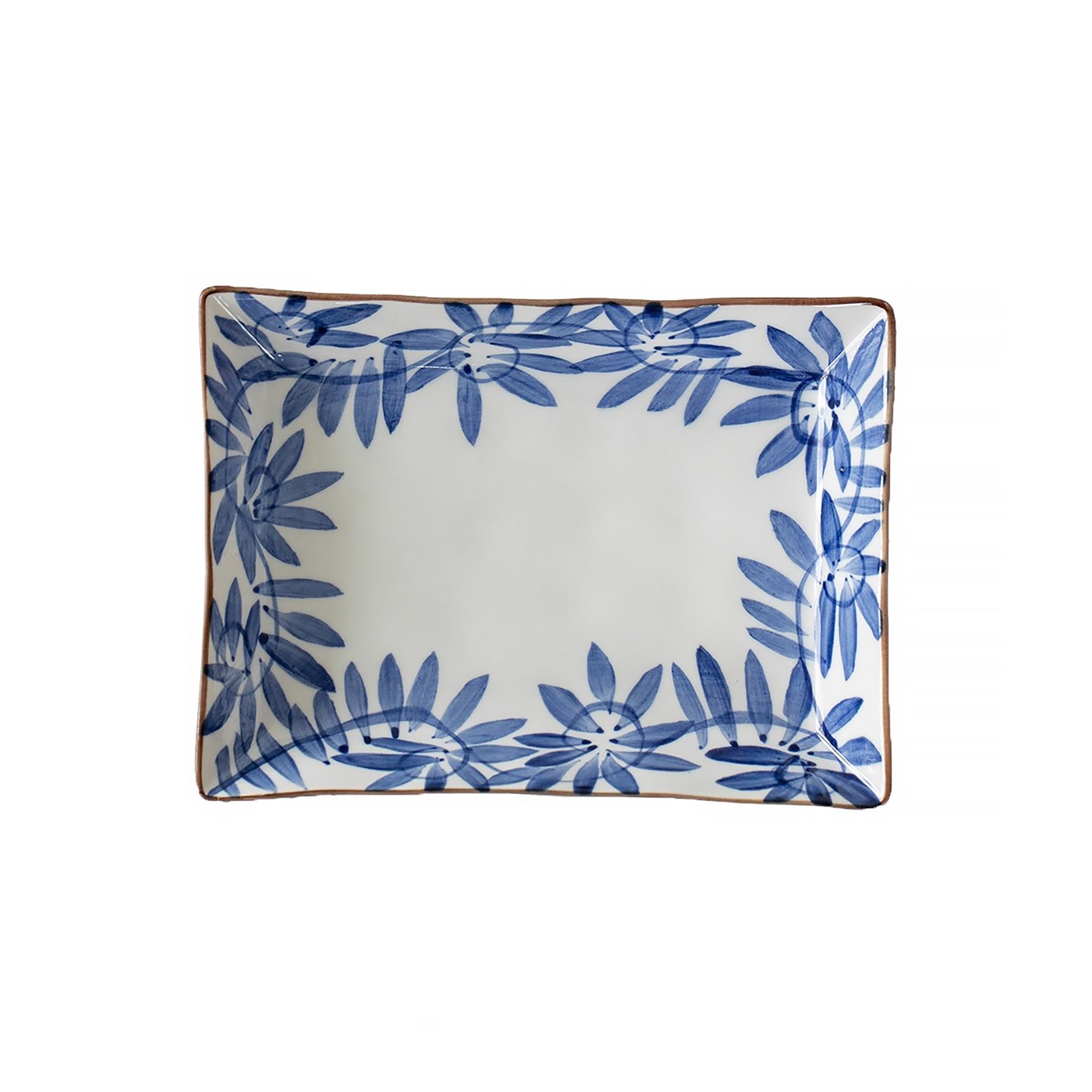 Assiette rectangulaire en céramique Minoyaki