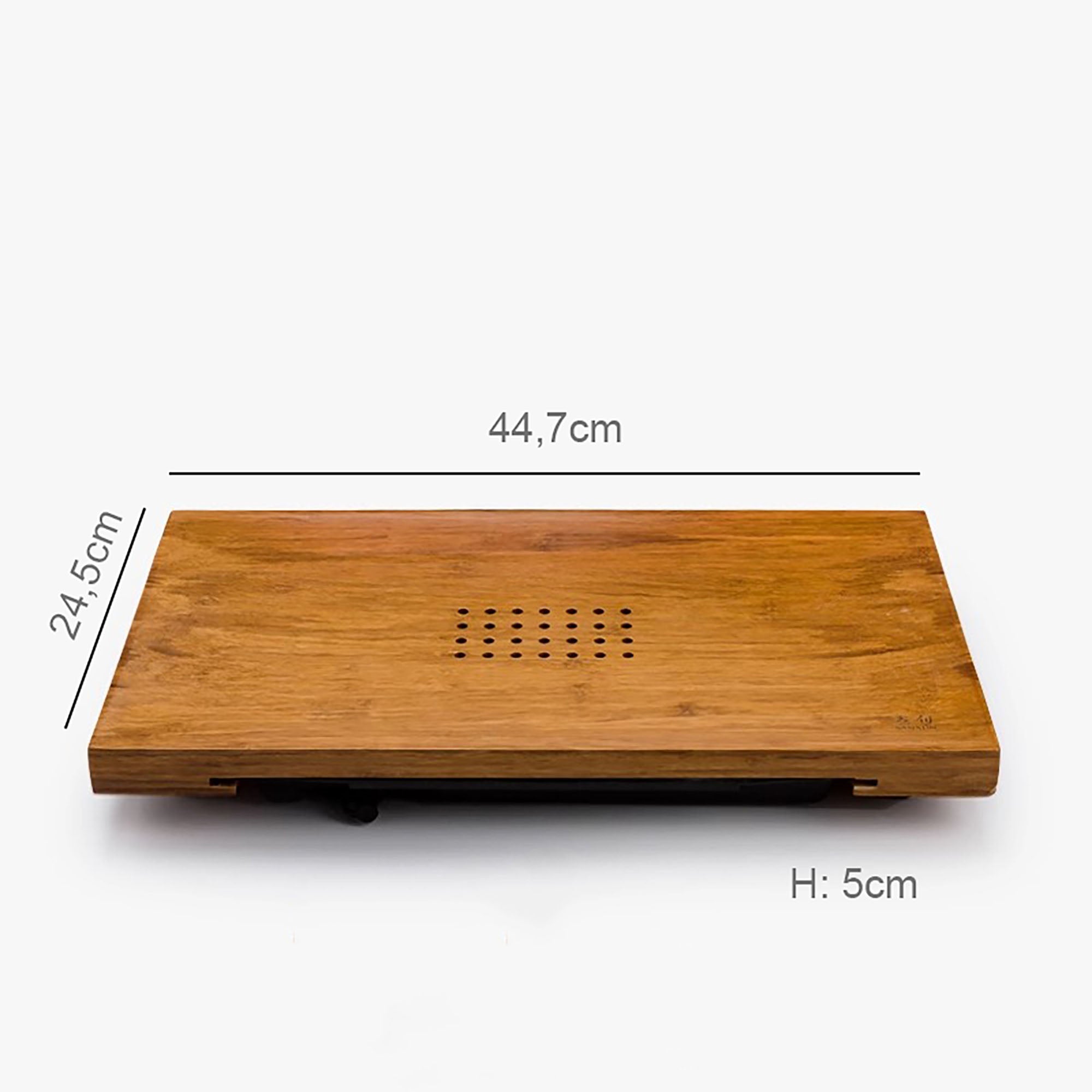 Plateau à thé minimaliste en bambou fait main