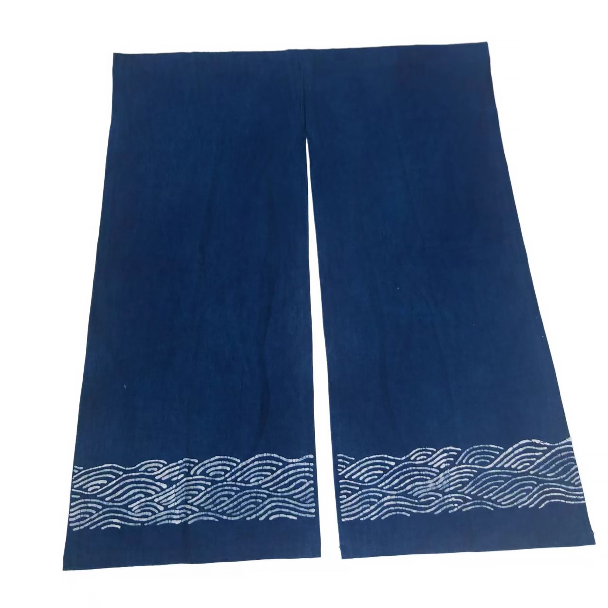Rideau japonais en lin et coton avec teinture artisanale indigo