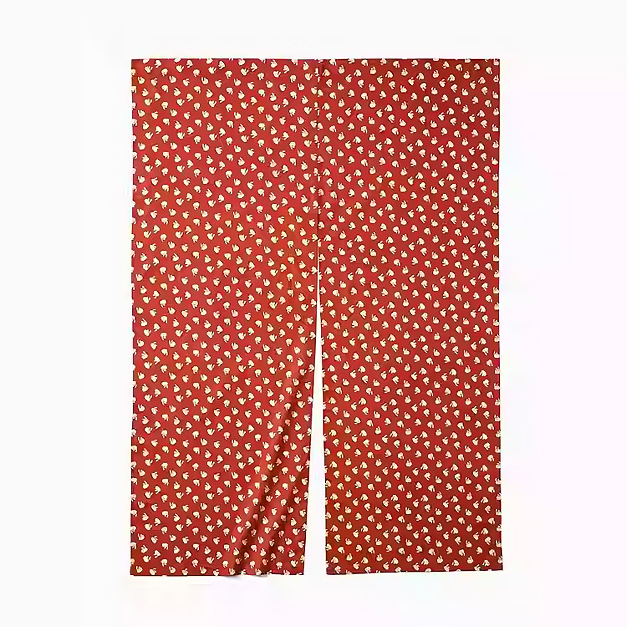 Noren japonais en coton avec design semi-transparent à deux pans