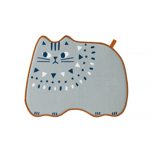 Tapis égouttoir de cuisine en forme de chat