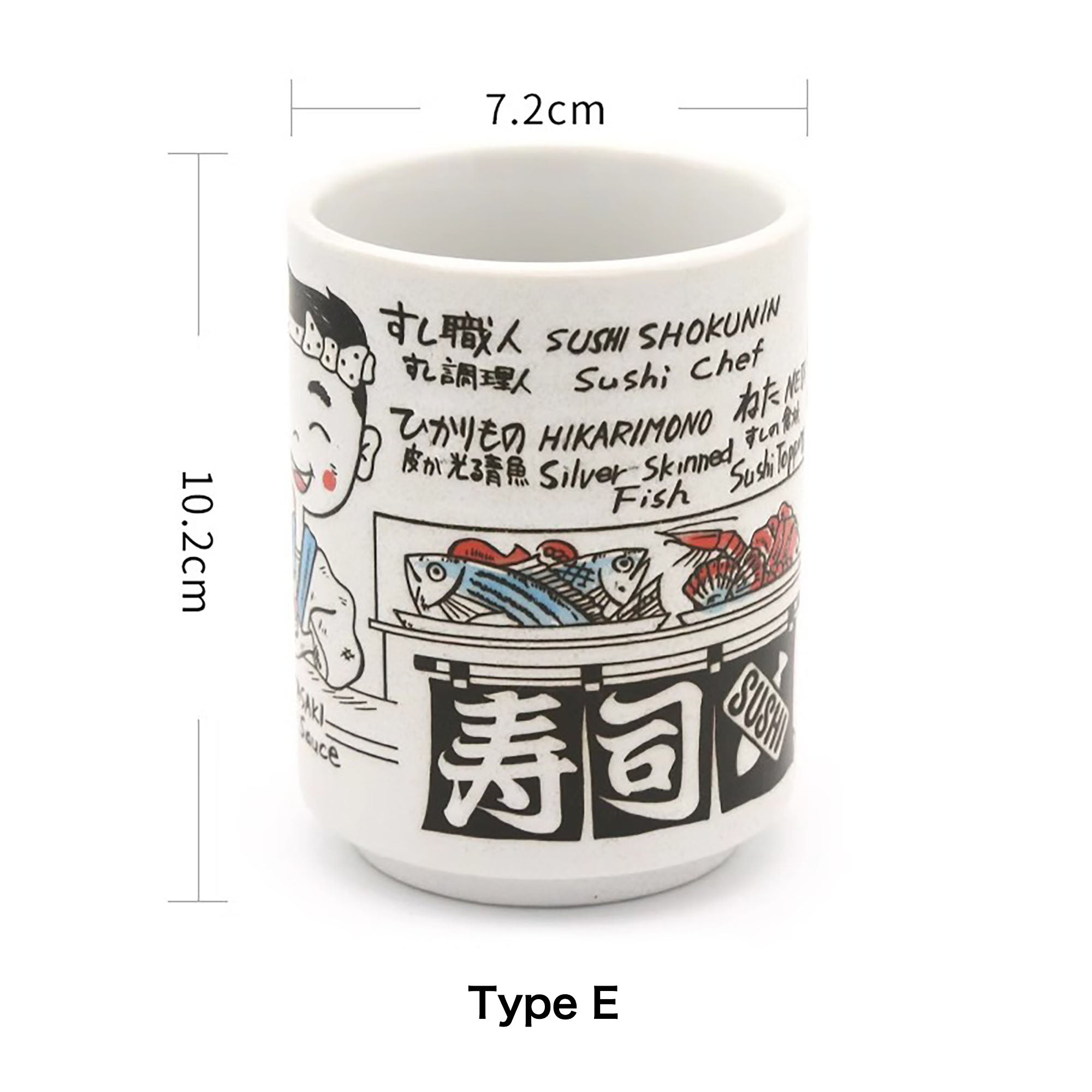 Tasse en céramique motifs culture et gastronomie japonaise