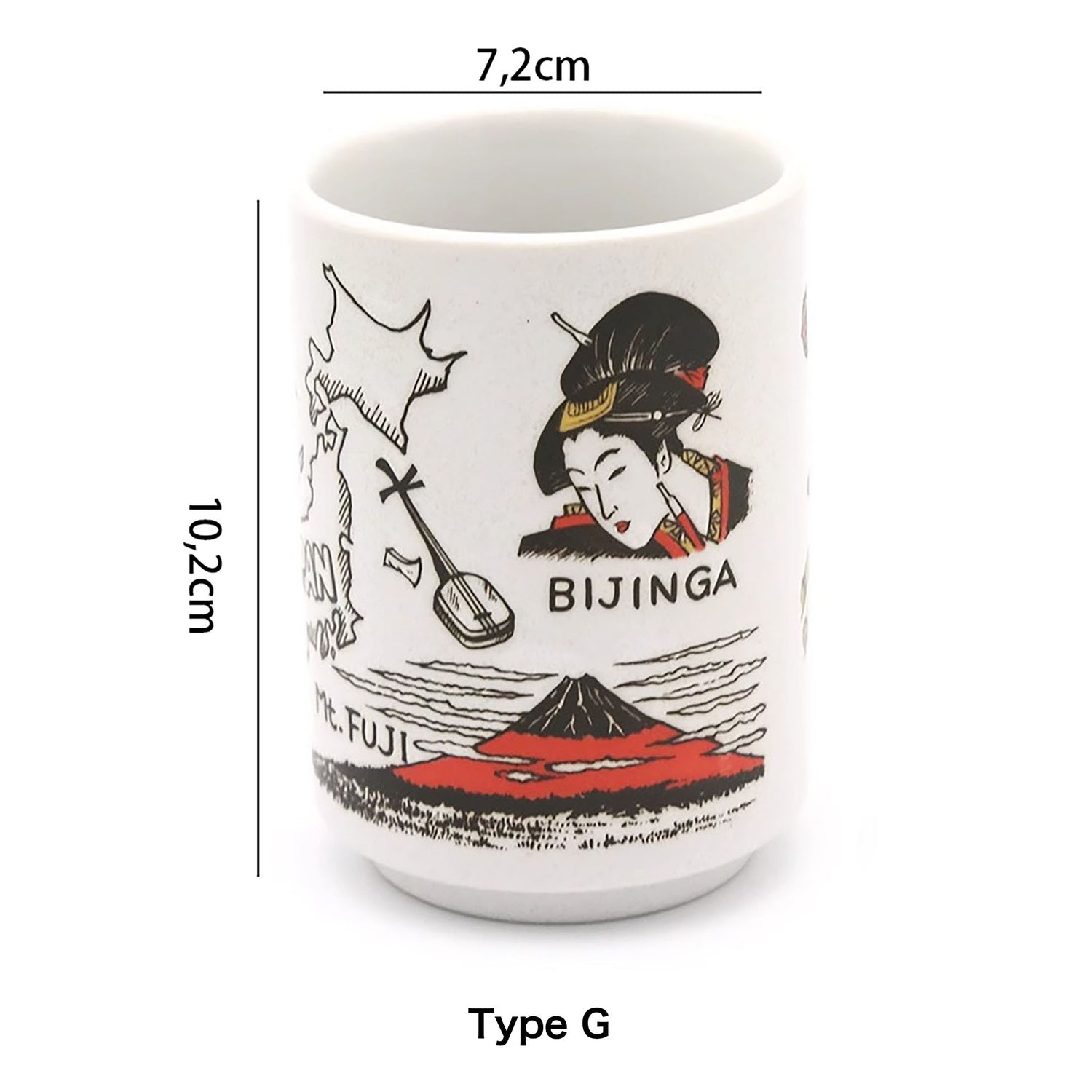 Tasse en céramique motifs culture et gastronomie japonaise
