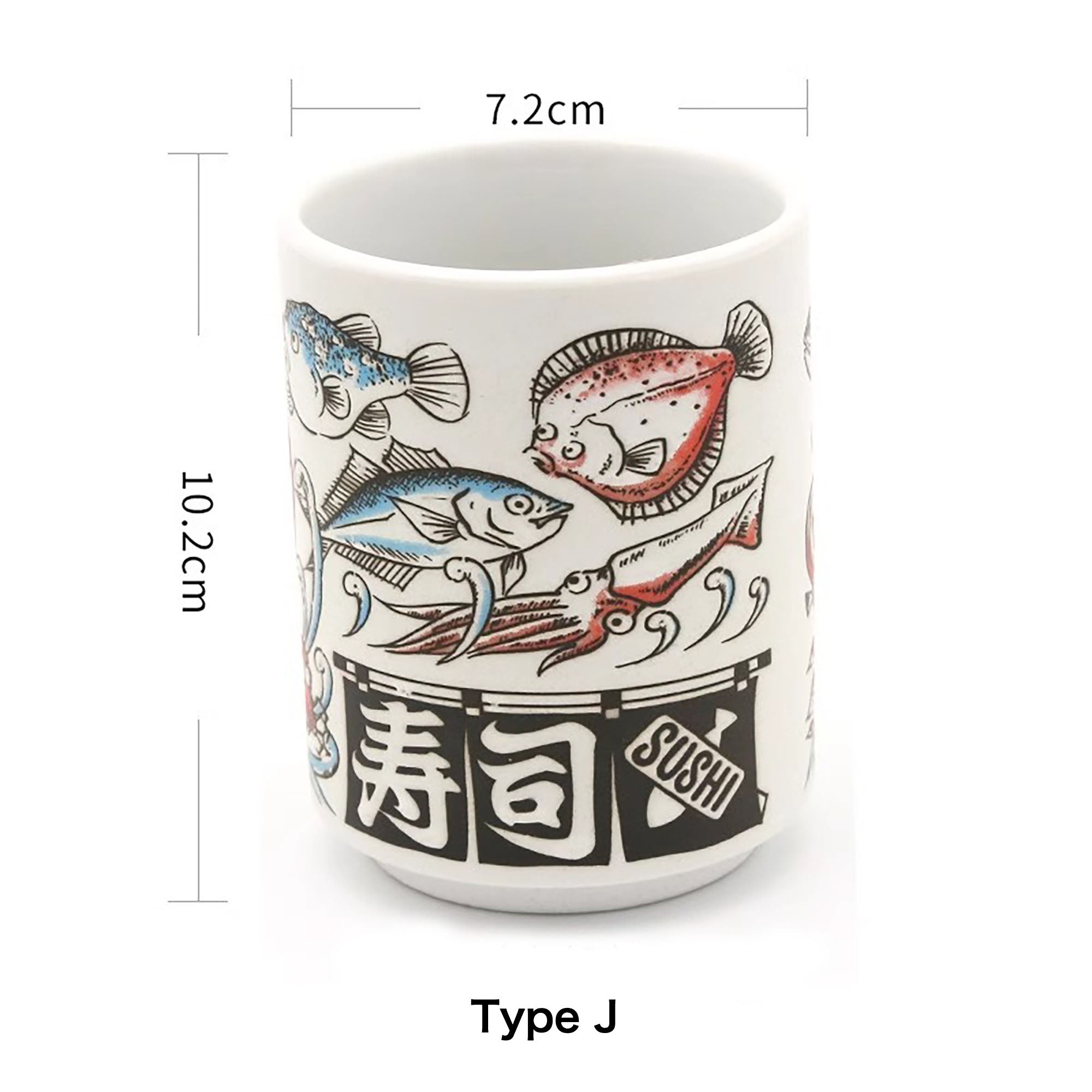 Tasse en céramique motifs culture et gastronomie japonaise