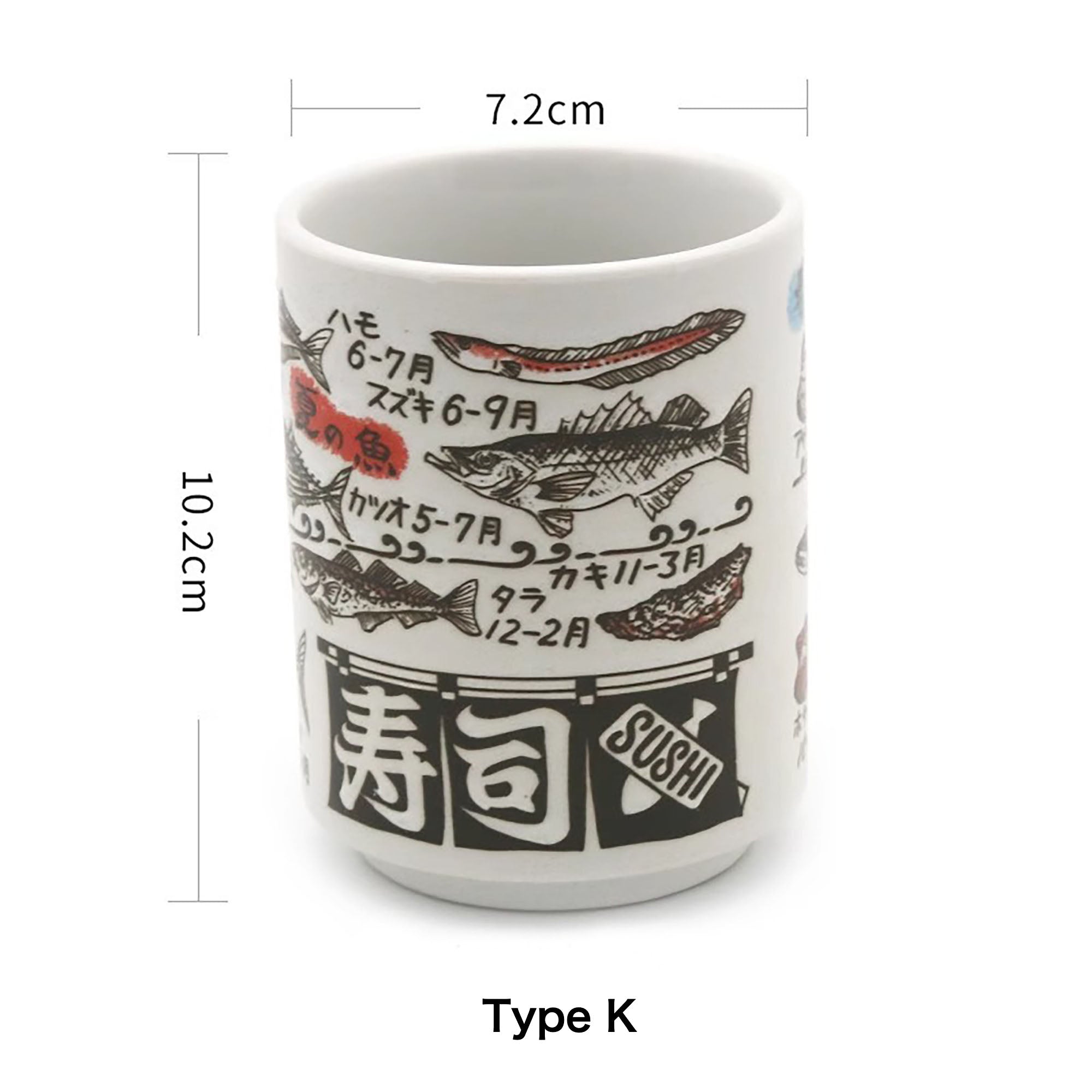 Tasse en céramique motifs culture et gastronomie japonaise