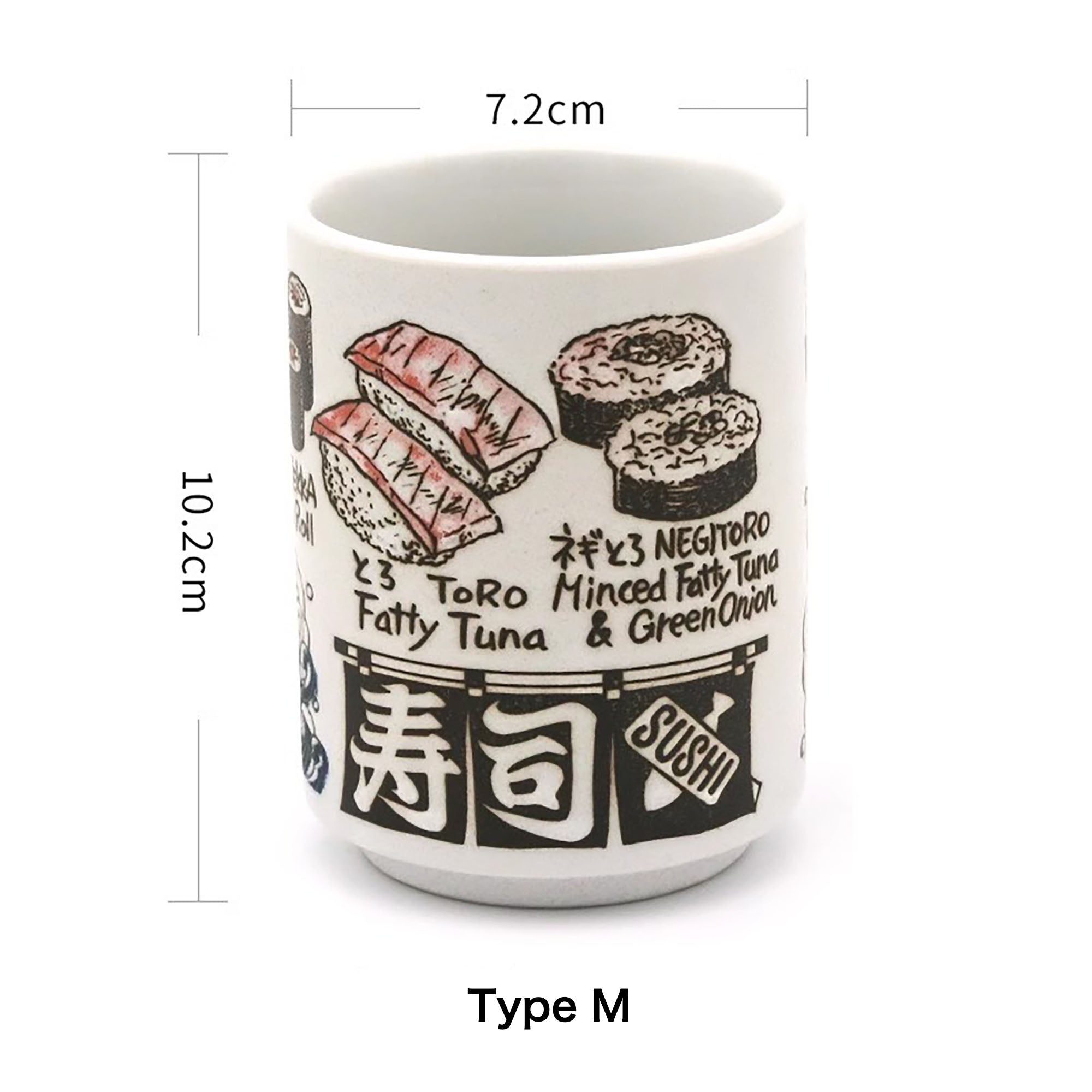 Tasse en céramique motifs culture et gastronomie japonaise