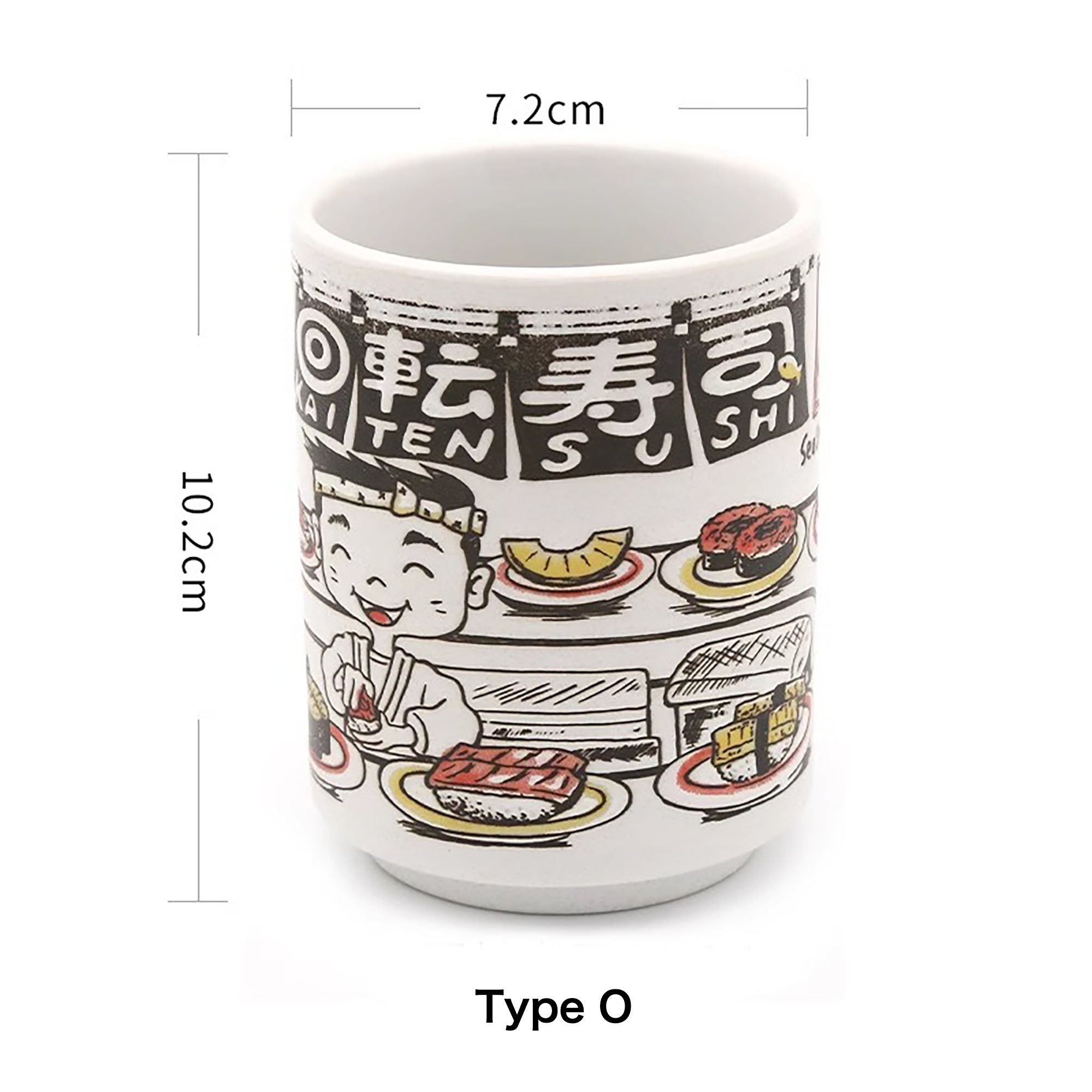 Tasse en céramique motifs culture et gastronomie japonaise