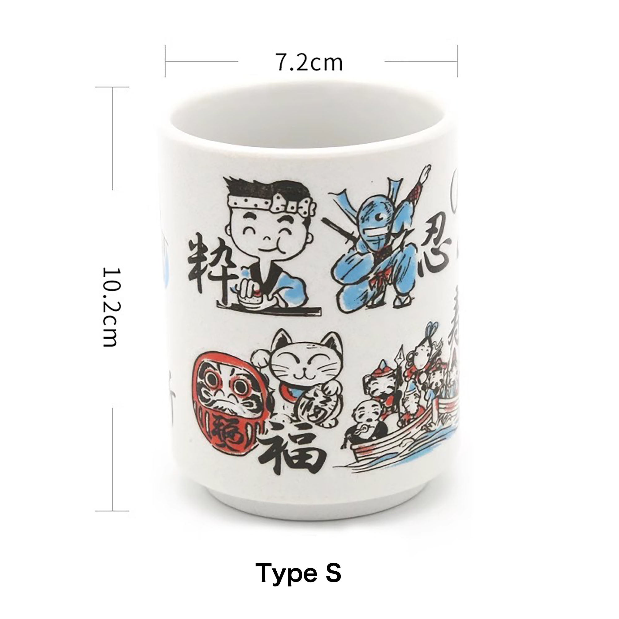 Tasse en céramique motifs culture et gastronomie japonaise