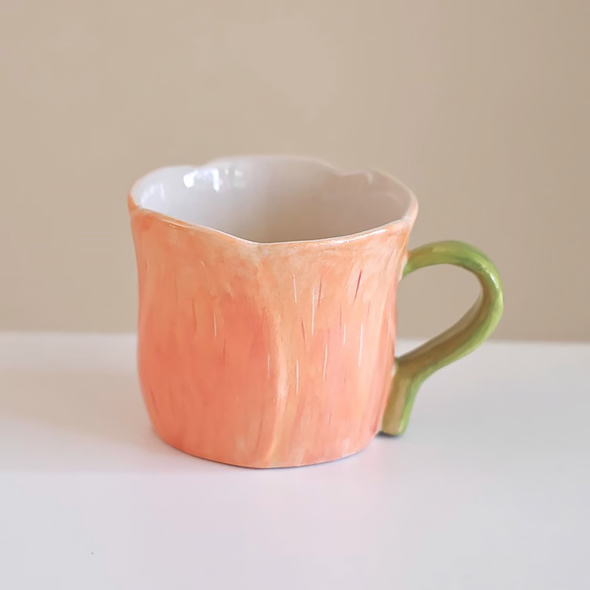 Tasse à café filtre en céramique faite main en forme de fleur