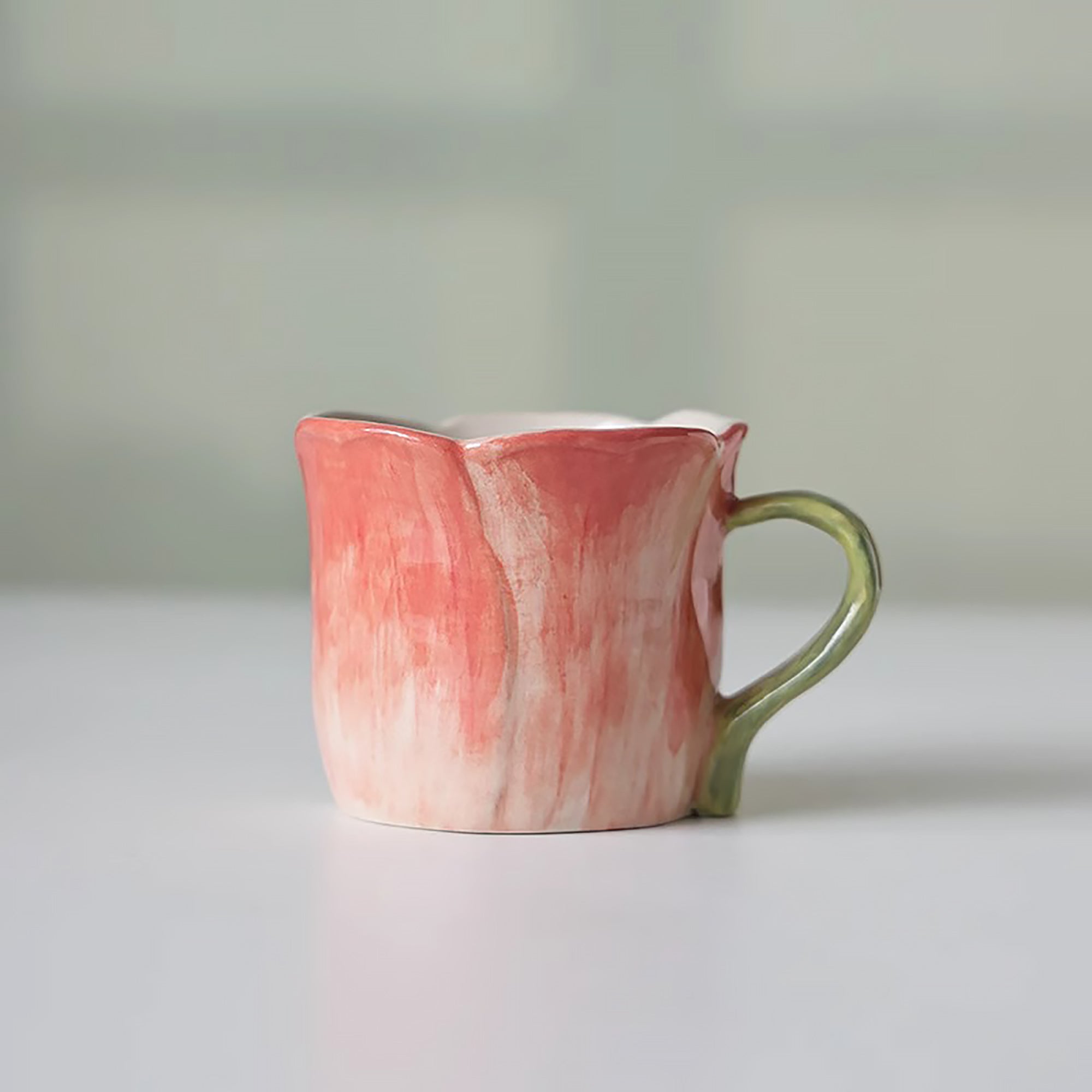 Tasse à café filtre en céramique faite main en forme de fleur