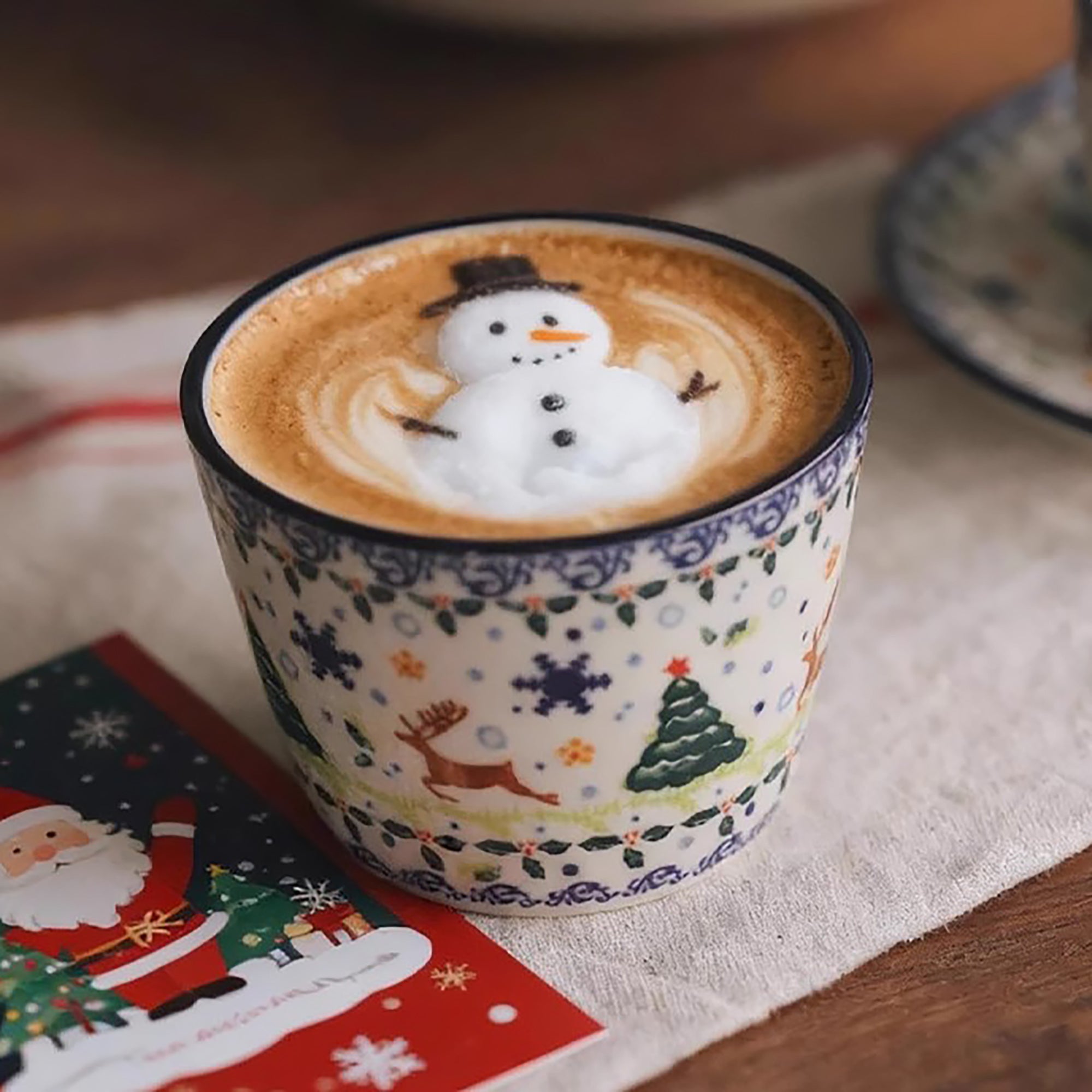 Tasse en céramique style vintage de Noël